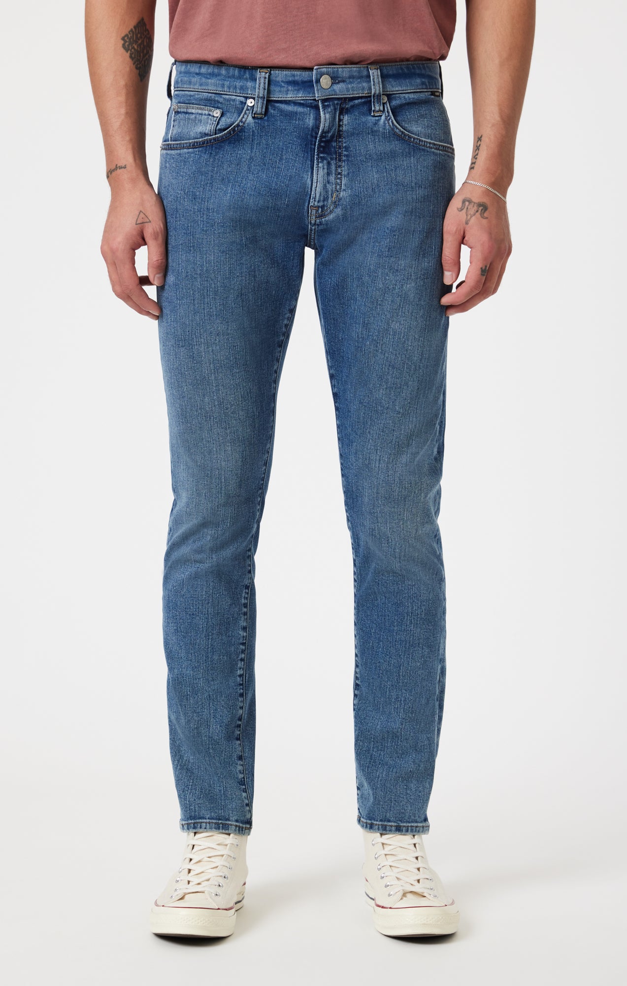 MARCUS SLIM STRAIGHT LEG IN LIGHT BRUSHED SELVEDGE - Mavi Jeans