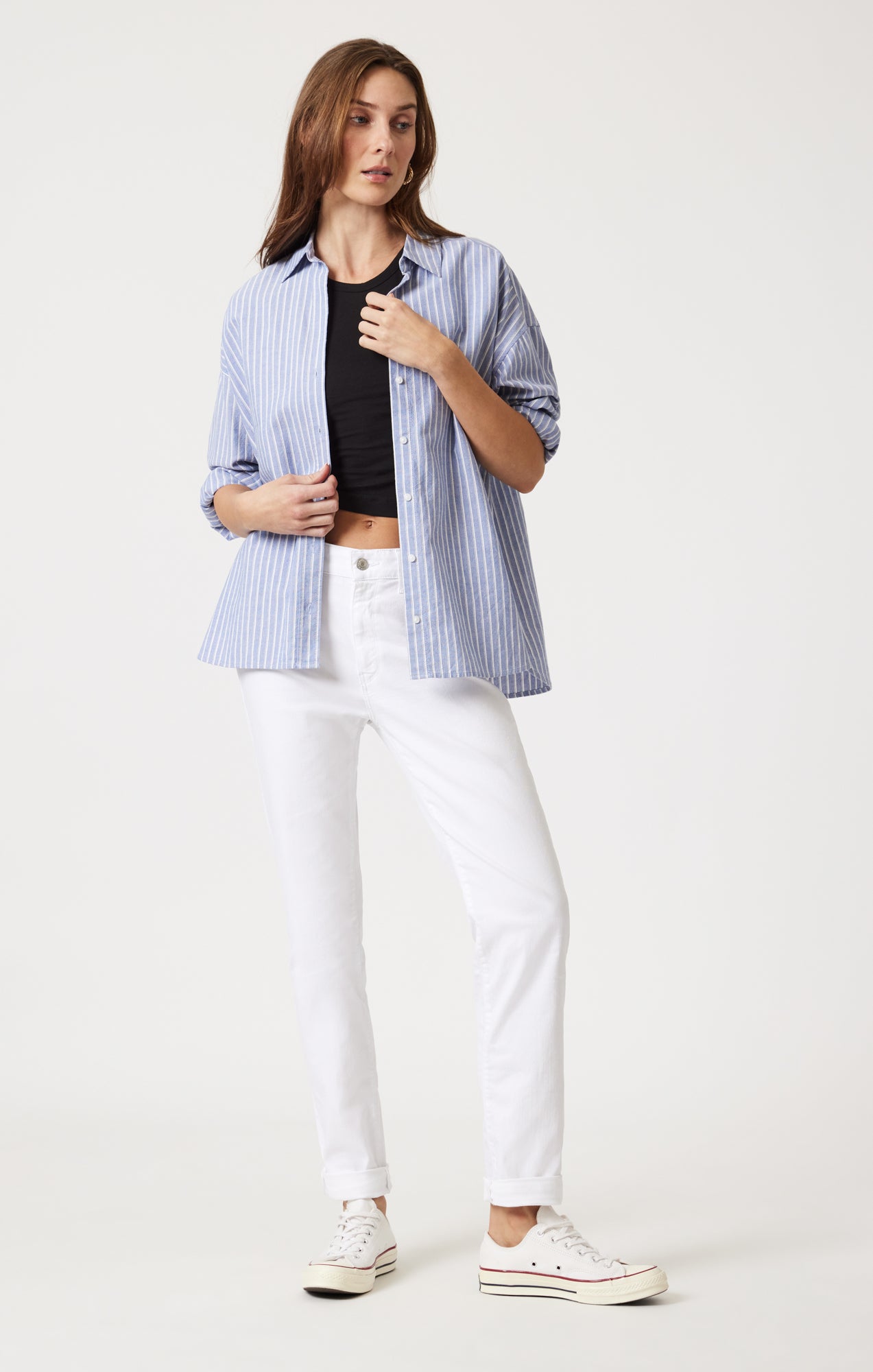 KATHLEEN SLIM BOYFRIEND IN WHITE FEATHER BLUE - Mavi Jeans