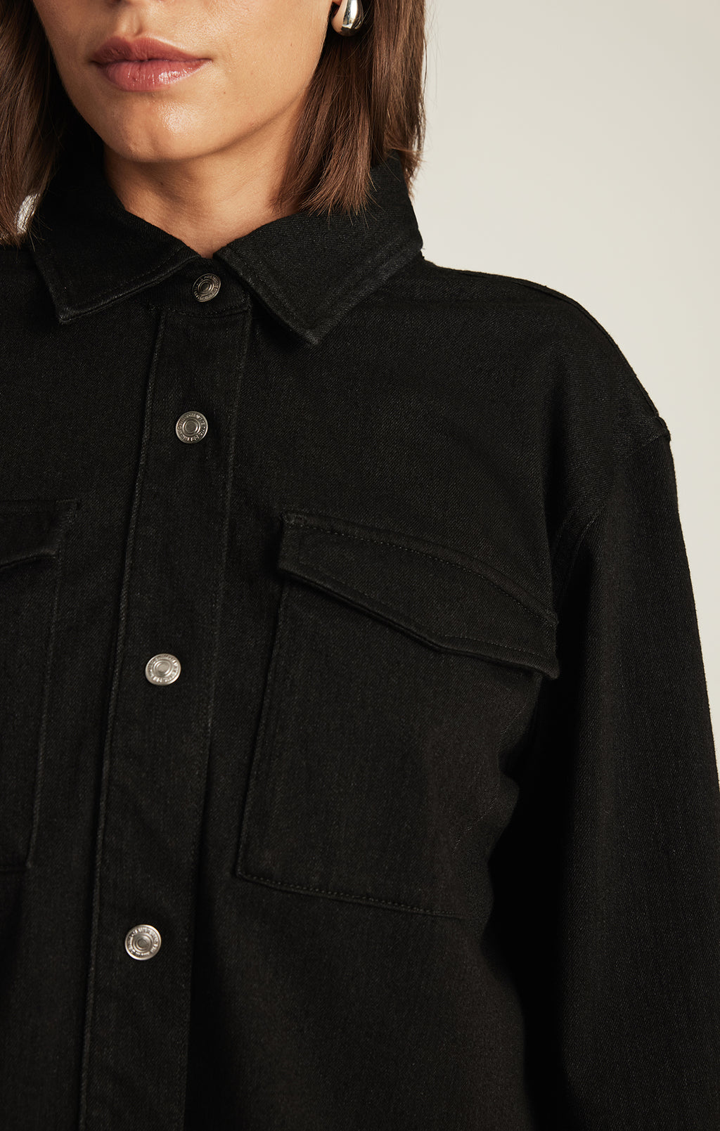 TIA DENIM SHIRT IN BLACK MOVE - Mavi Jeans