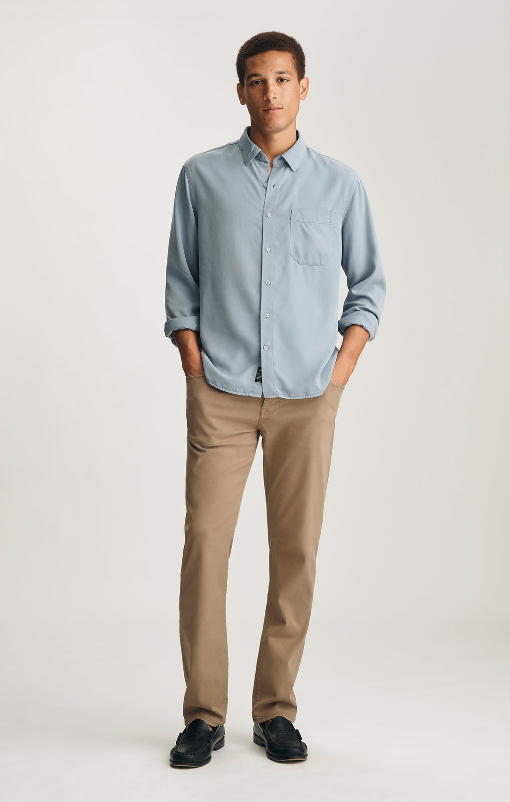 ZACH STRAIGHT LEG IN SHITAKE LUXE TWILL