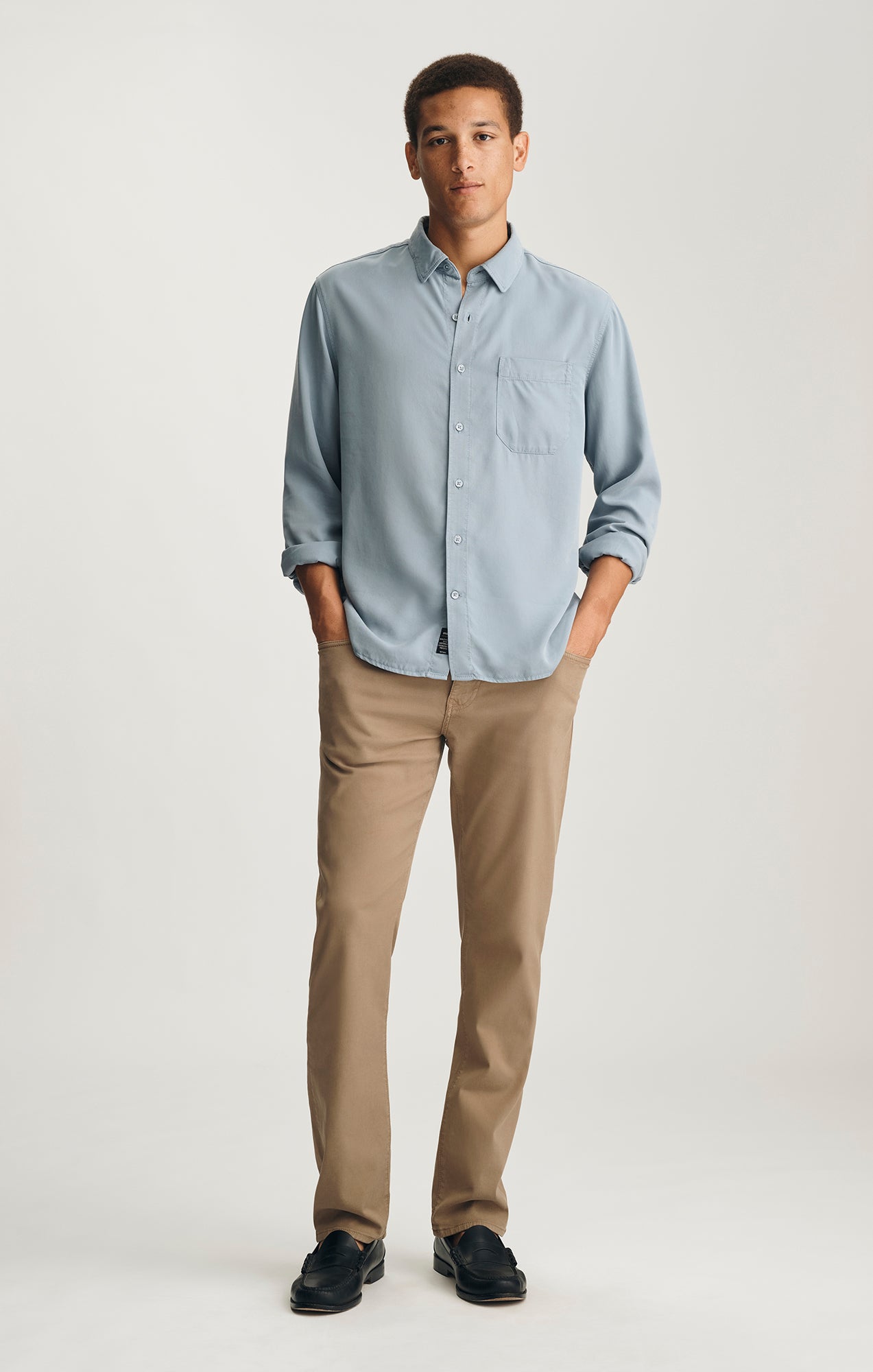 ZACH STRAIGHT LEG IN SHITAKE LUXE TWILL
