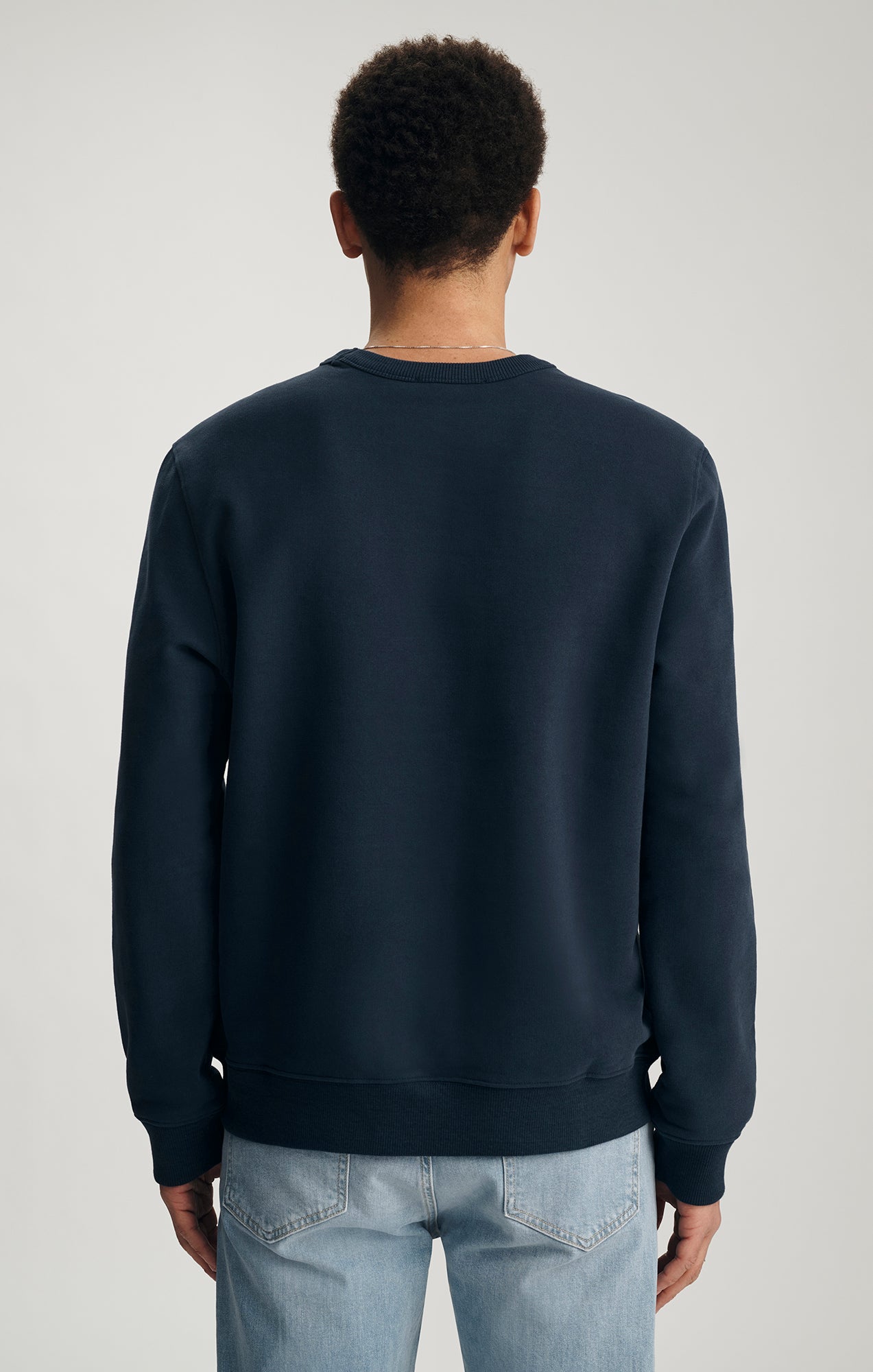 V-STITCH CREW NECK SWEATSHIRT IN TOTAL ECLIPSE - Mavi Jeans