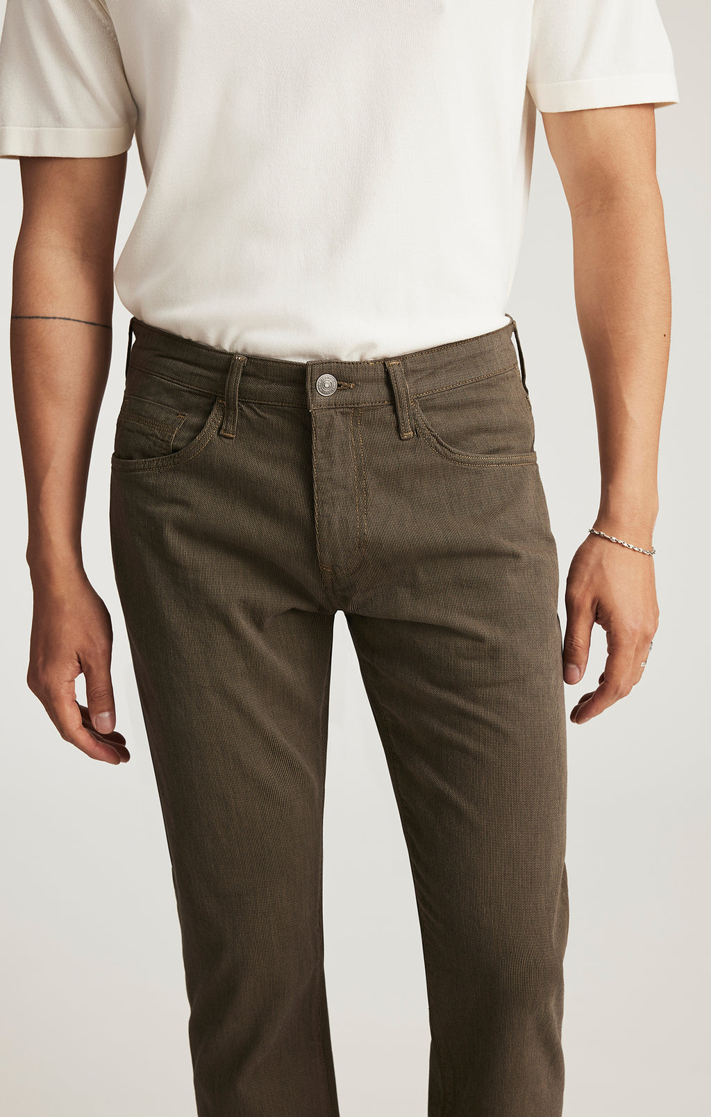 JAKE SLIM LEG IN KHAKI STRIPE - Mavi Jeans