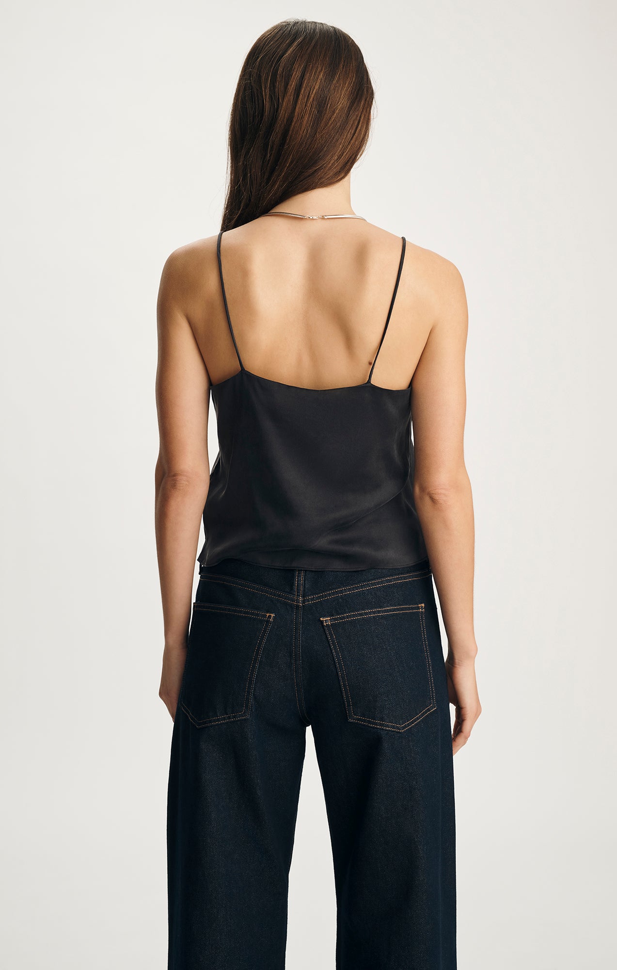 EDITION SILK CAMI TOP IN BLACK