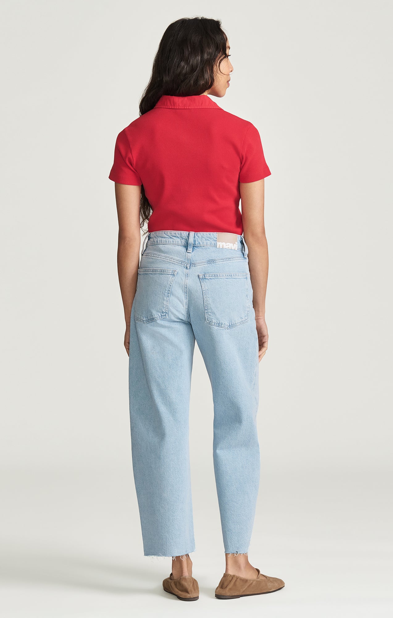NICA CROPPED BARREL IN BLEACHED CLASSIC BLUE - Mavi Jeans