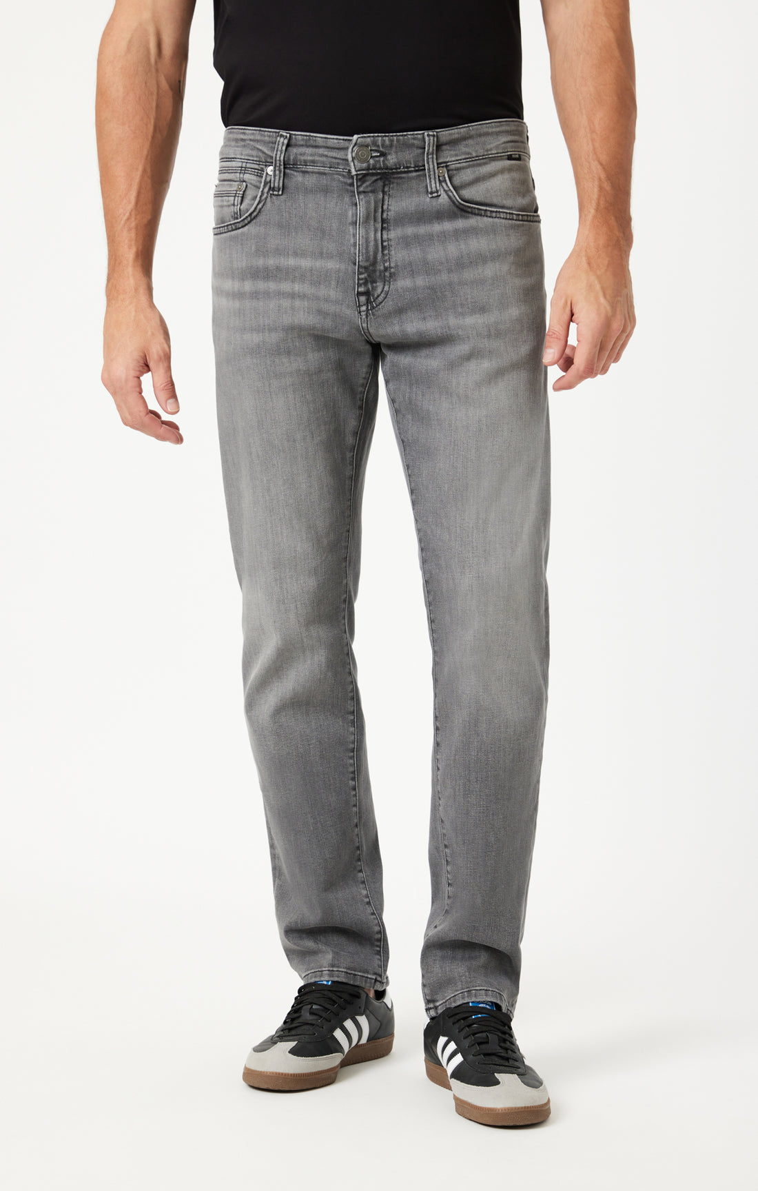Mavi Men's Zach Straight Leg In Mid Smoke Brushed Williamsburg