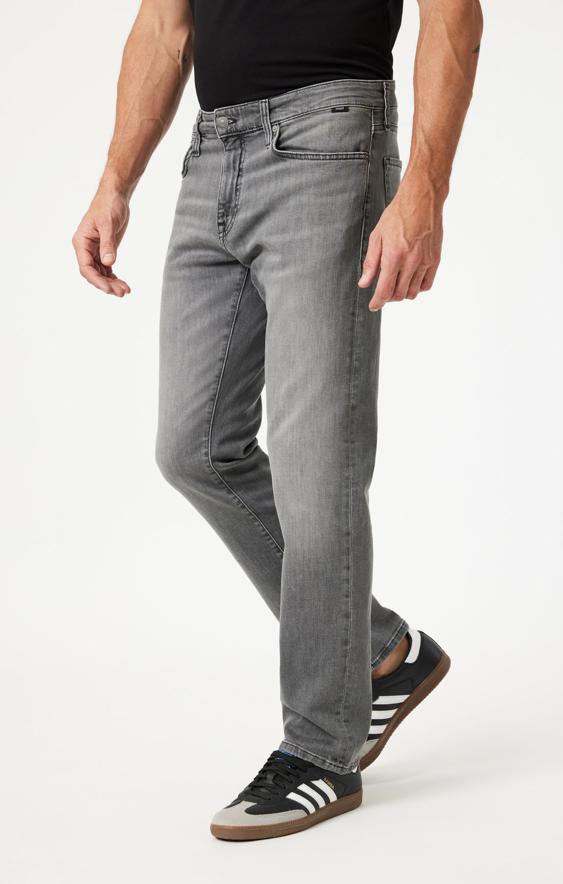 Mavi Men's Zach Straight Leg In Mid Smoke Brushed Williamsburg