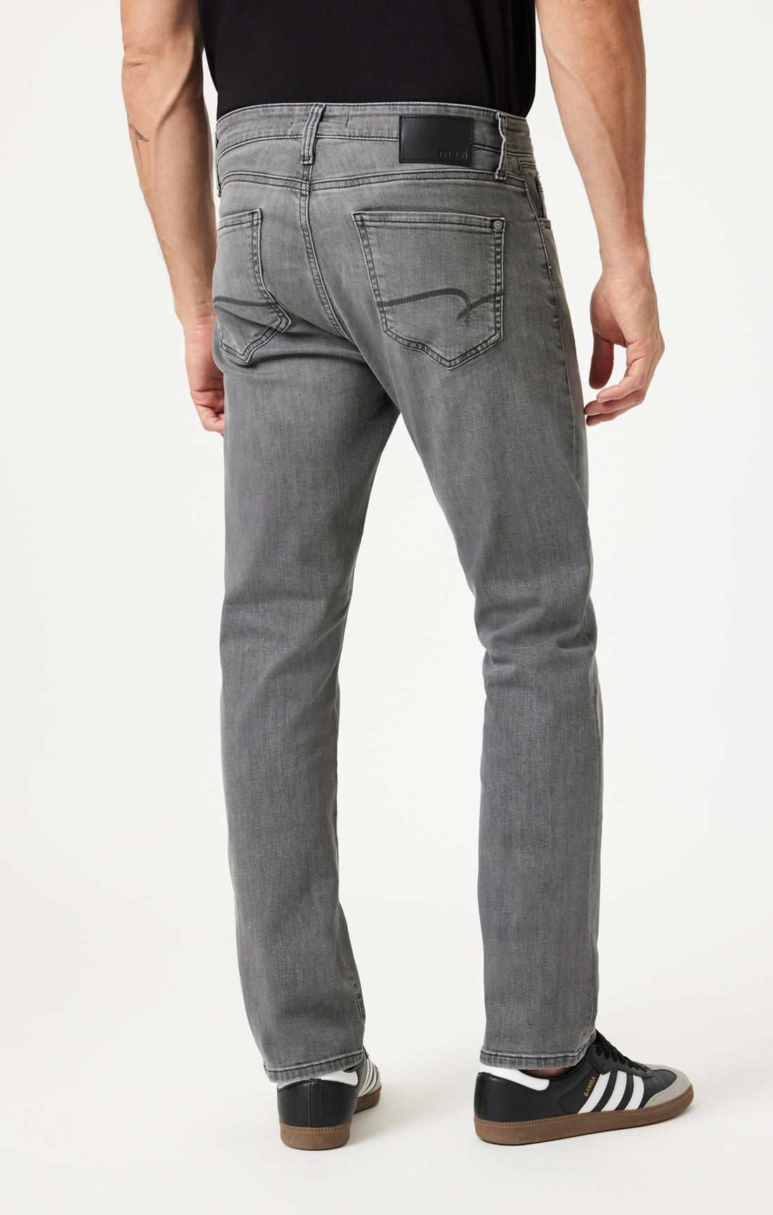 Mavi Men's Zach Straight Leg In Mid Smoke Brushed Williamsburg