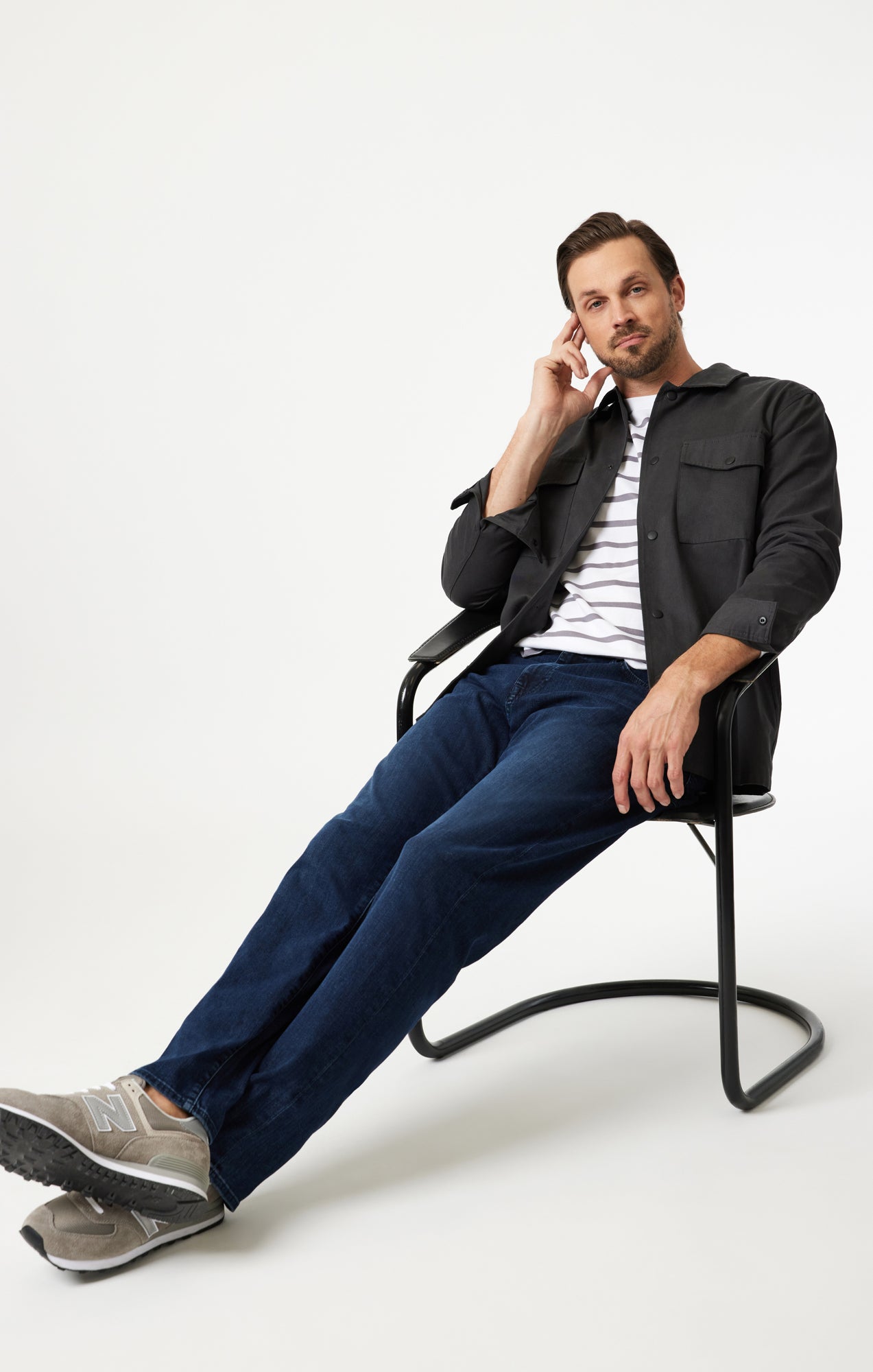 Mavi Men's Zach Straight Leg In Ink Brushed Williamsburg – Mavi Jeans