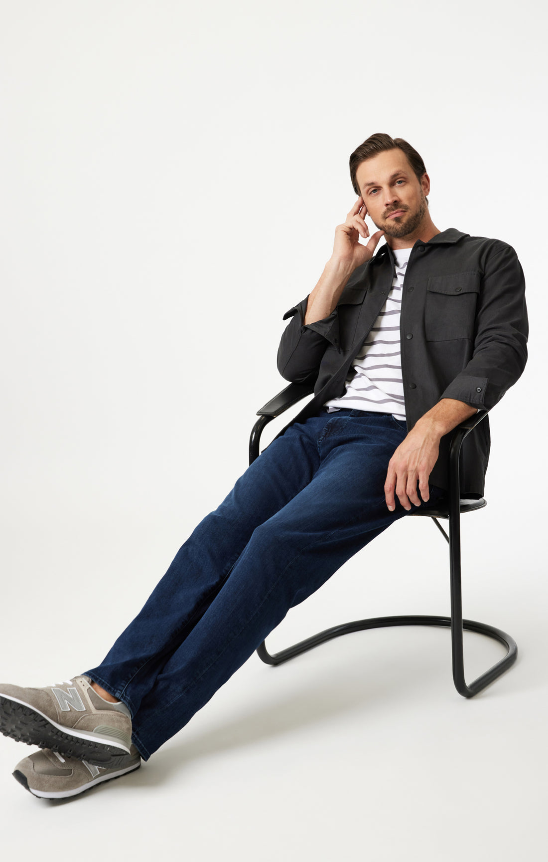 Mavi Men's Zach Straight Leg In Ink Brushed Williamsburg