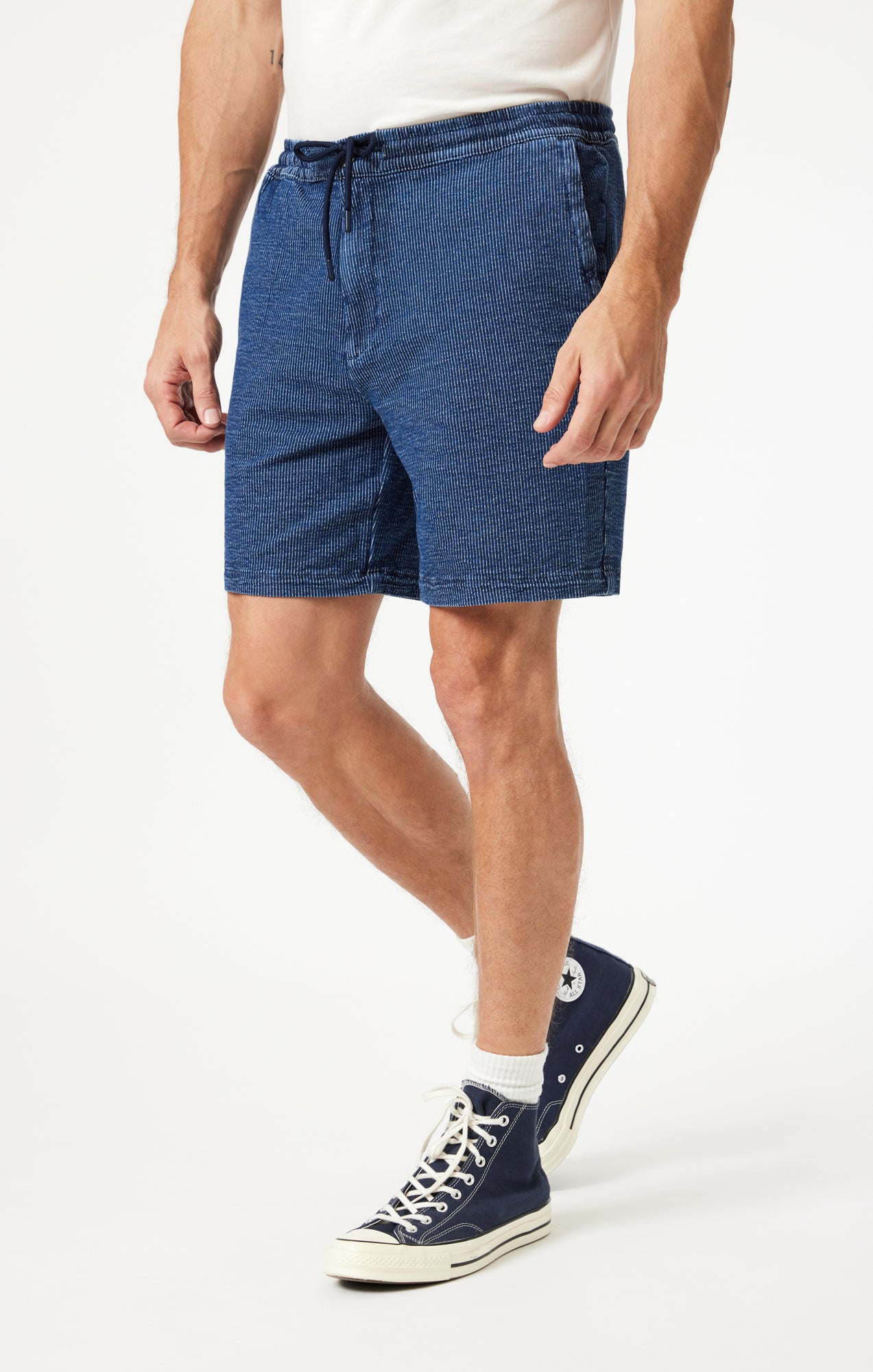 CLINT JOGGER SHORTS IN DARK STRIPE ATHLETIC - Mavi Jeans