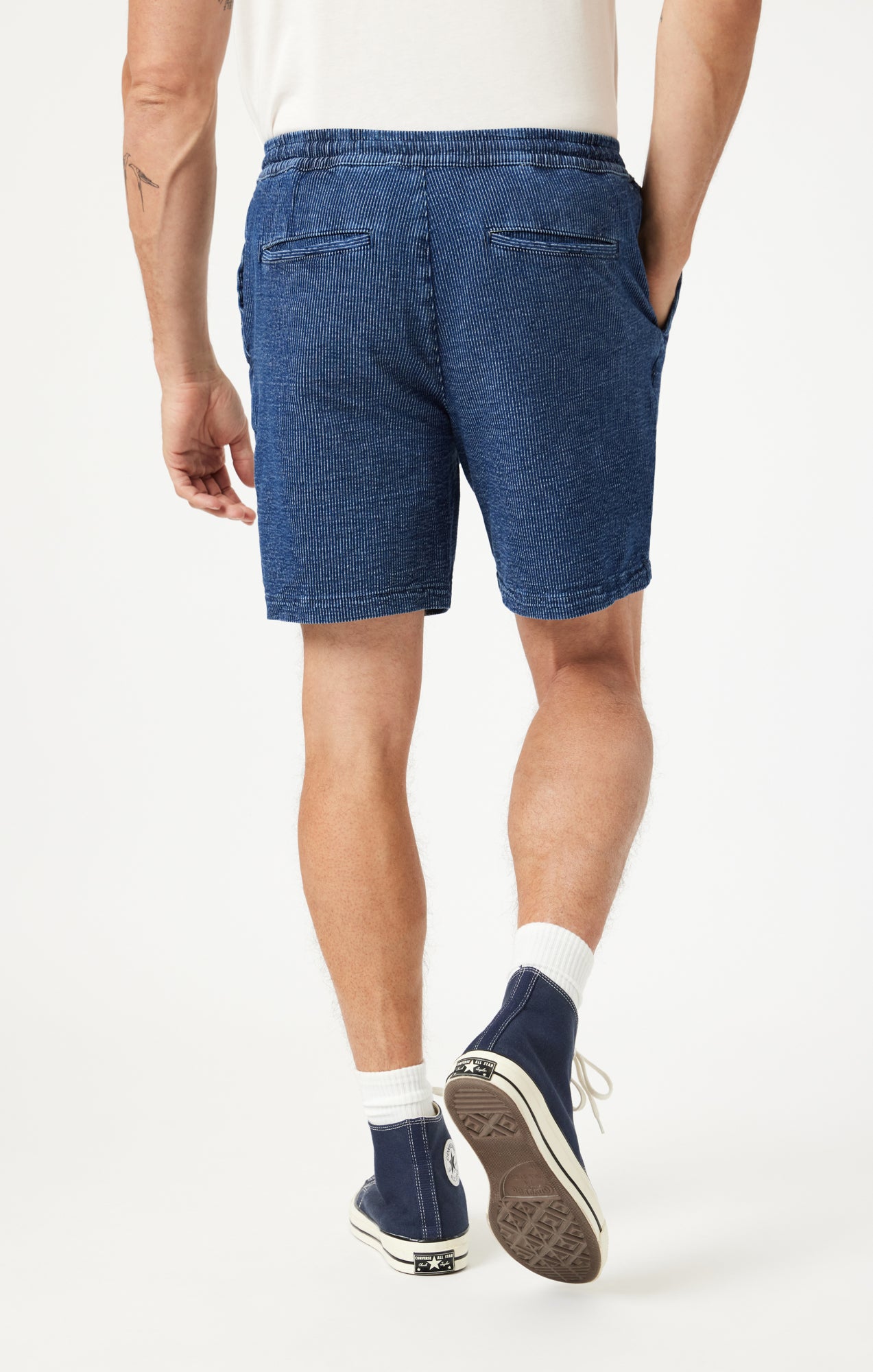 CLINT JOGGER SHORTS IN DARK STRIPE ATHLETIC - Mavi Jeans