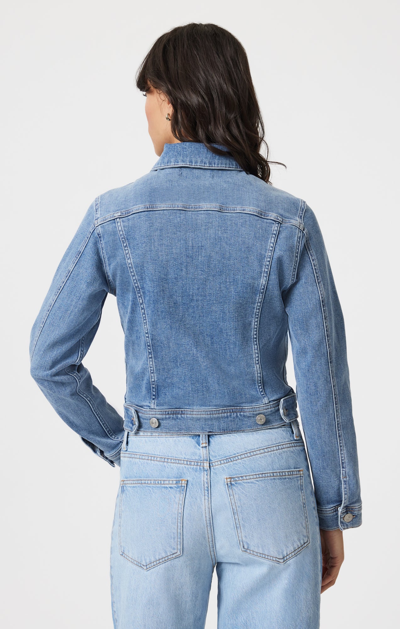 CECILIA DENIM JACKET IN LIGHT BRUSHED FLEX BLUE - Mavi Jeans