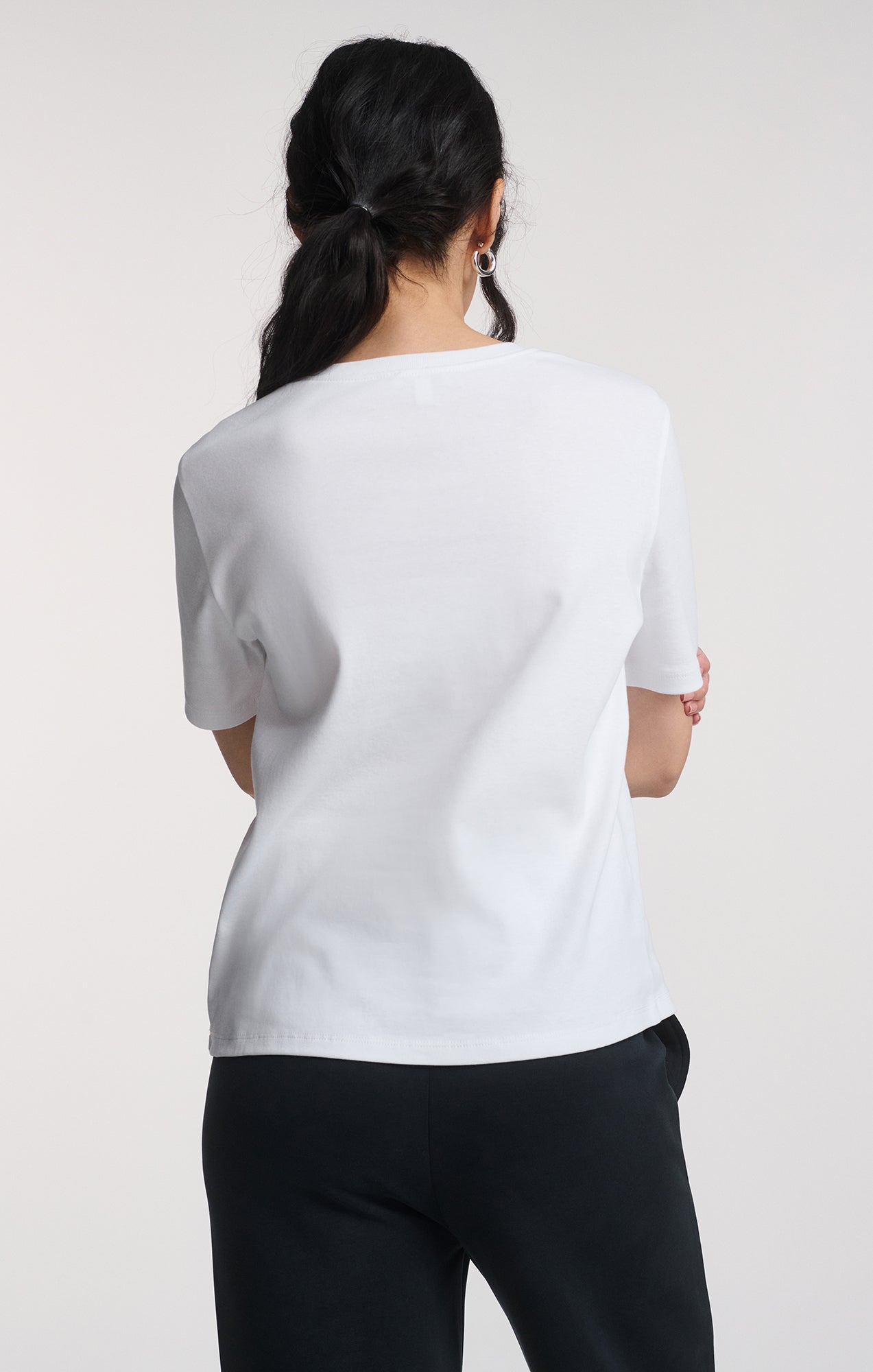 CASUAL SHORT SLEEVE CREW NECK T-SHIRT IN WHITE - Mavi Jeans
