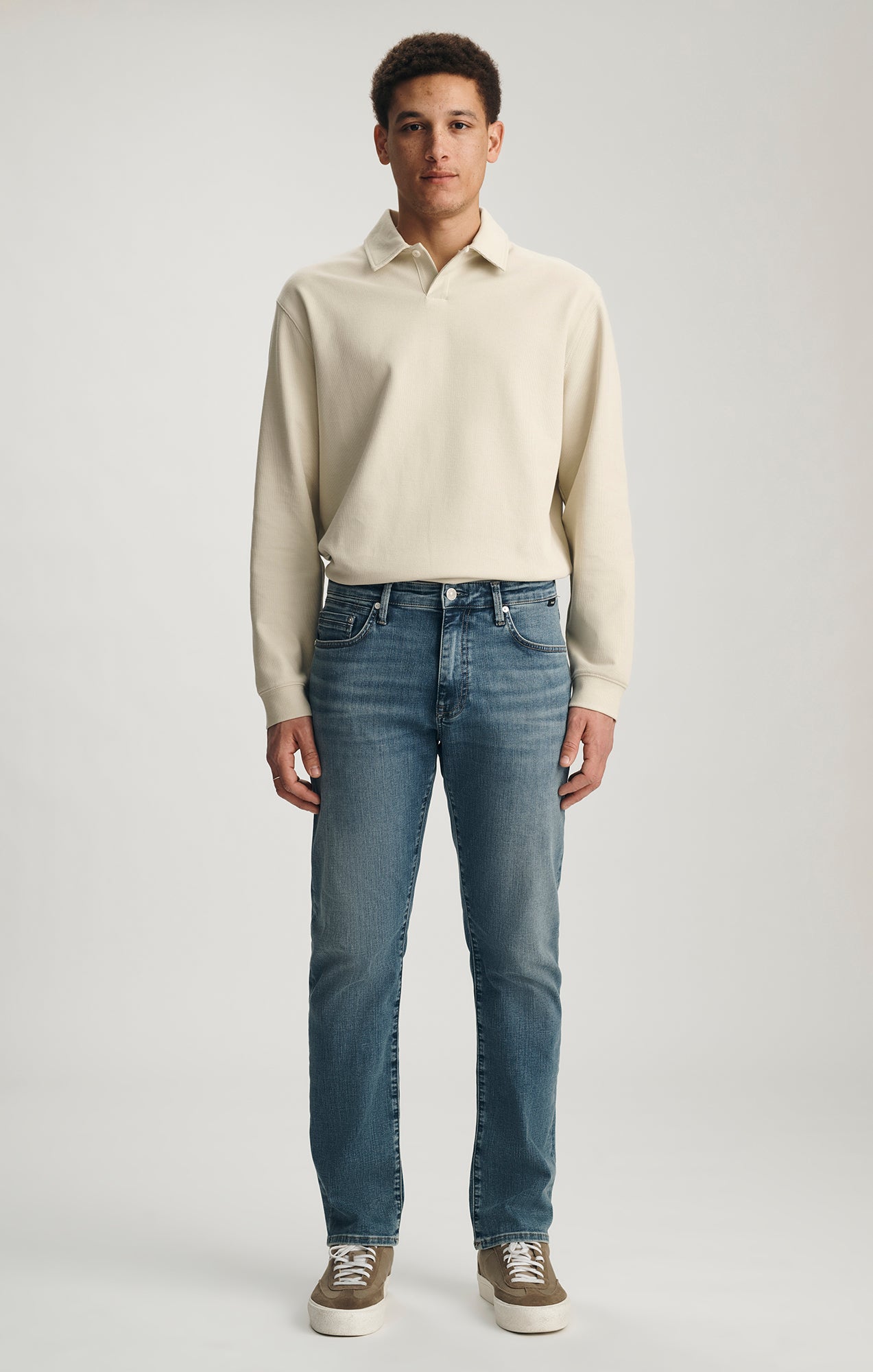 ZACH STRAIGHT LEG IN MID USED ORGANIC VINTAGE - Mavi Jeans