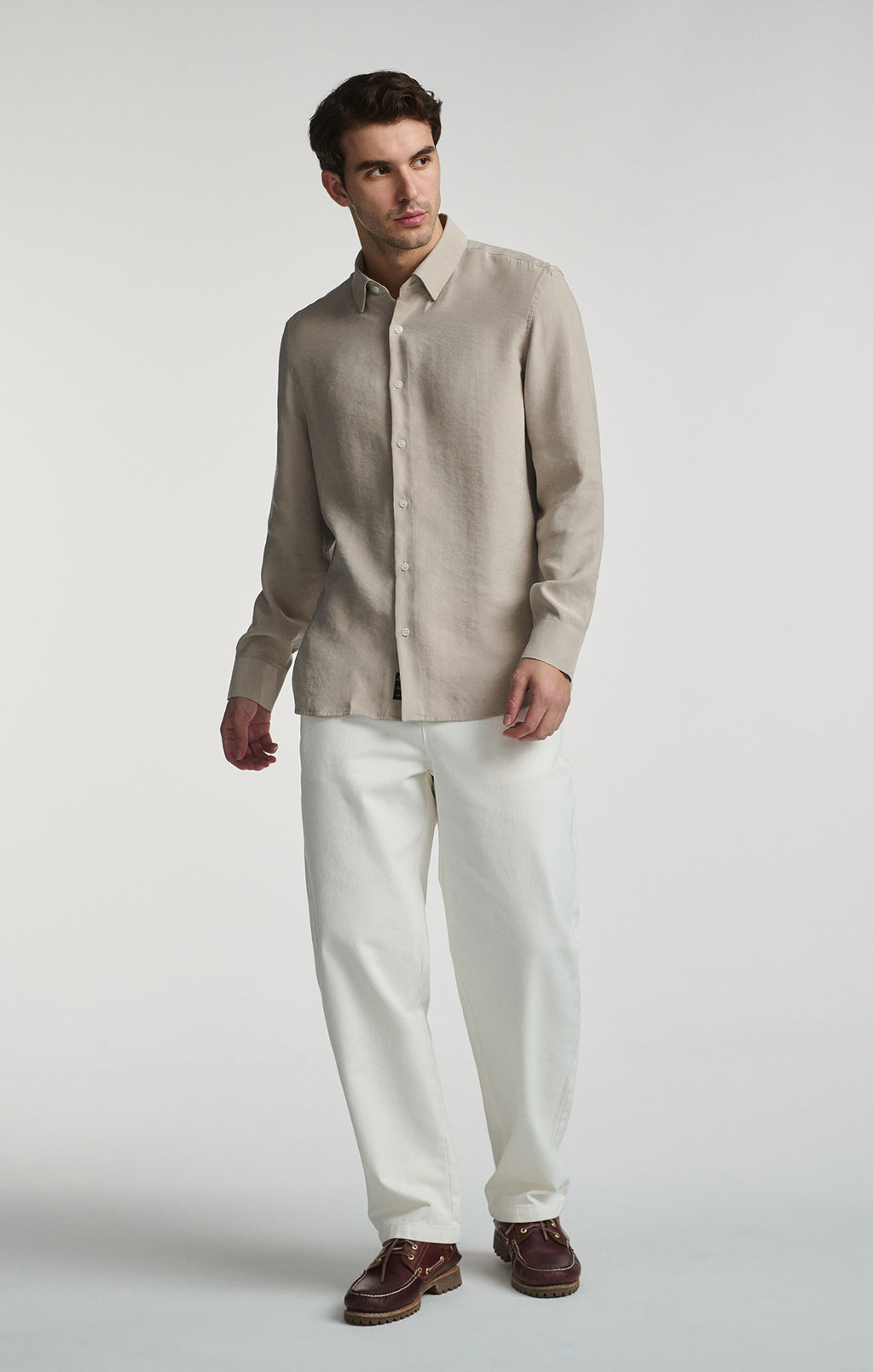 LONG SLEEVE BUTTON-UP SHIRT IN PALOMA - Mavi Jeans