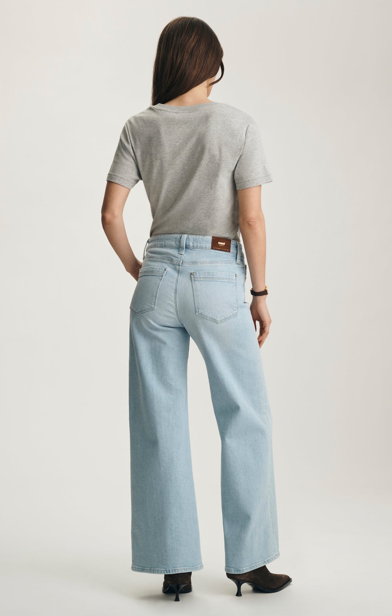 PALOMA WIDE LEG IN LIGHT BRUSHED GOLD PREMIUM - Mavi Jeans