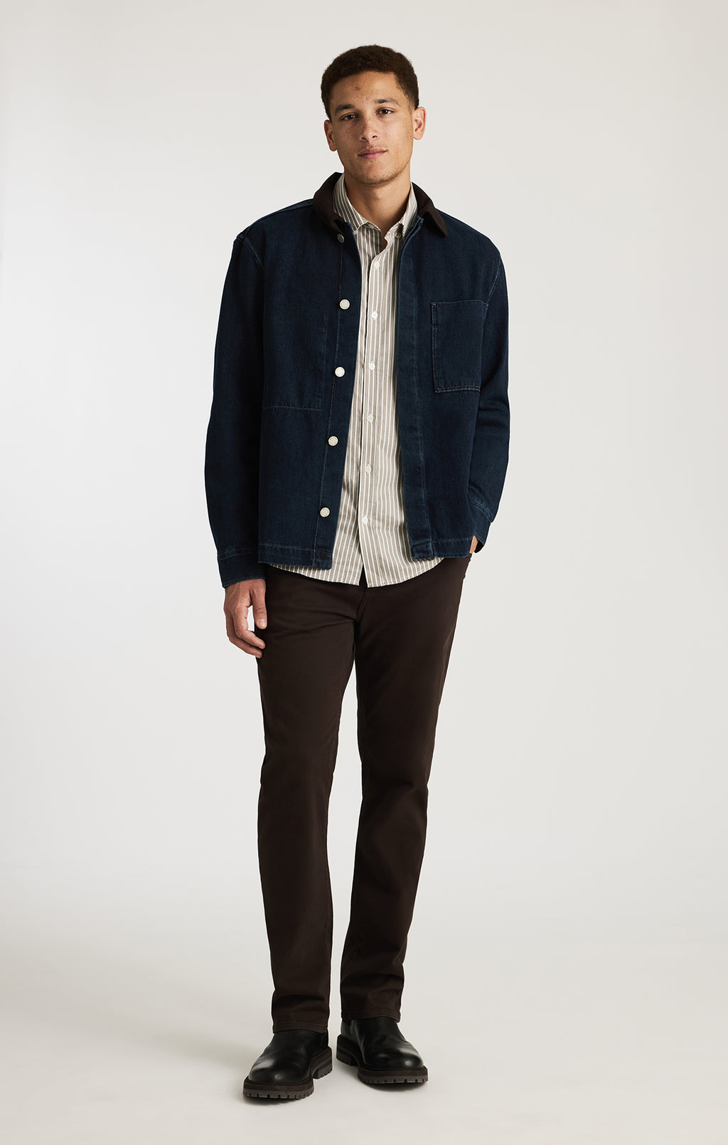 EDITION DOUBLE POCKET OVERSHIRT IN DARK INDIGO