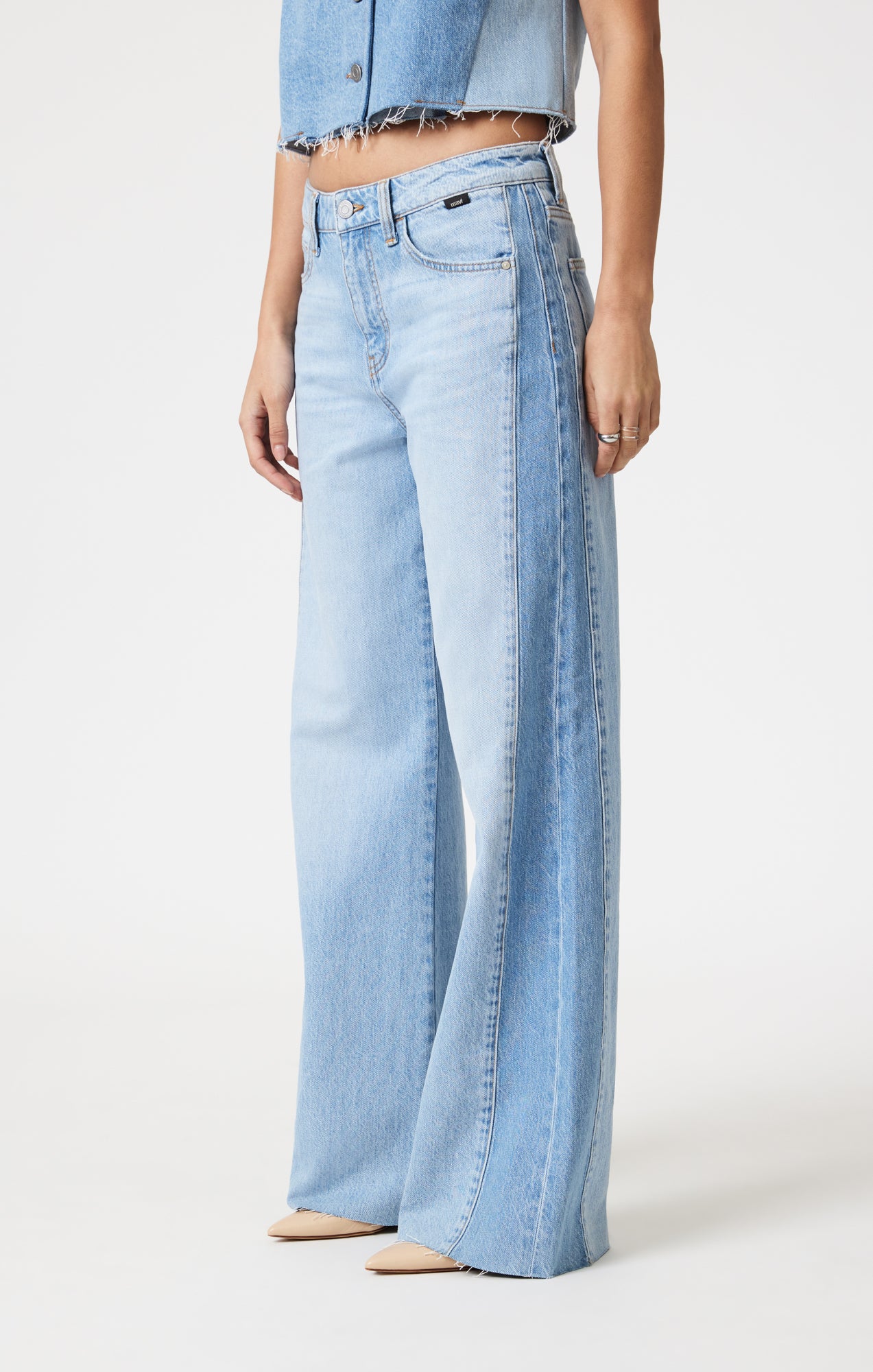 MALIBU WIDE LEG IN BLOCKING DENIM - Mavi Jeans