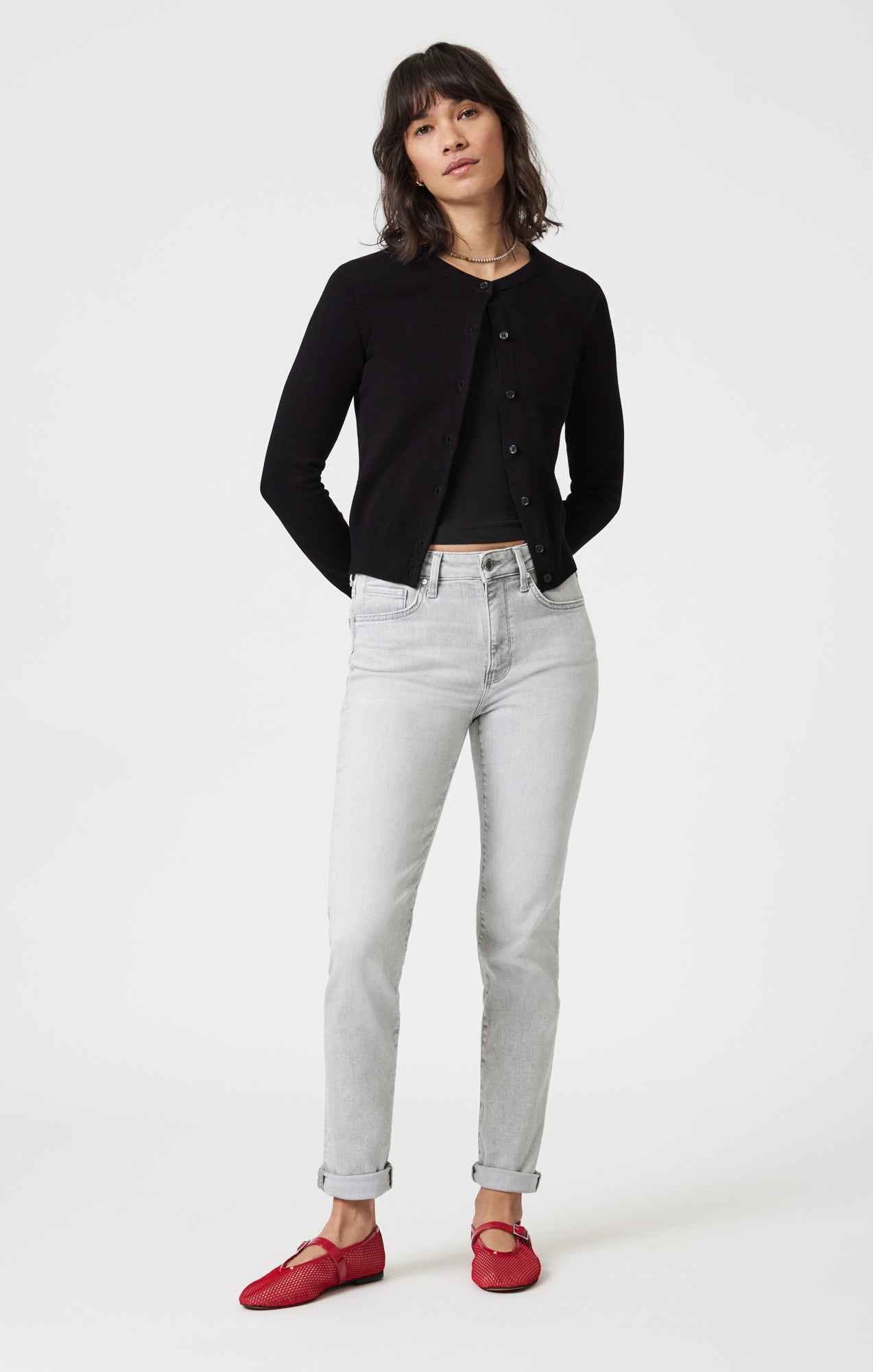 KATHLEEN SLIM BOYFRIEND IN ICE GREY FEATHER BLUE - Mavi Jeans