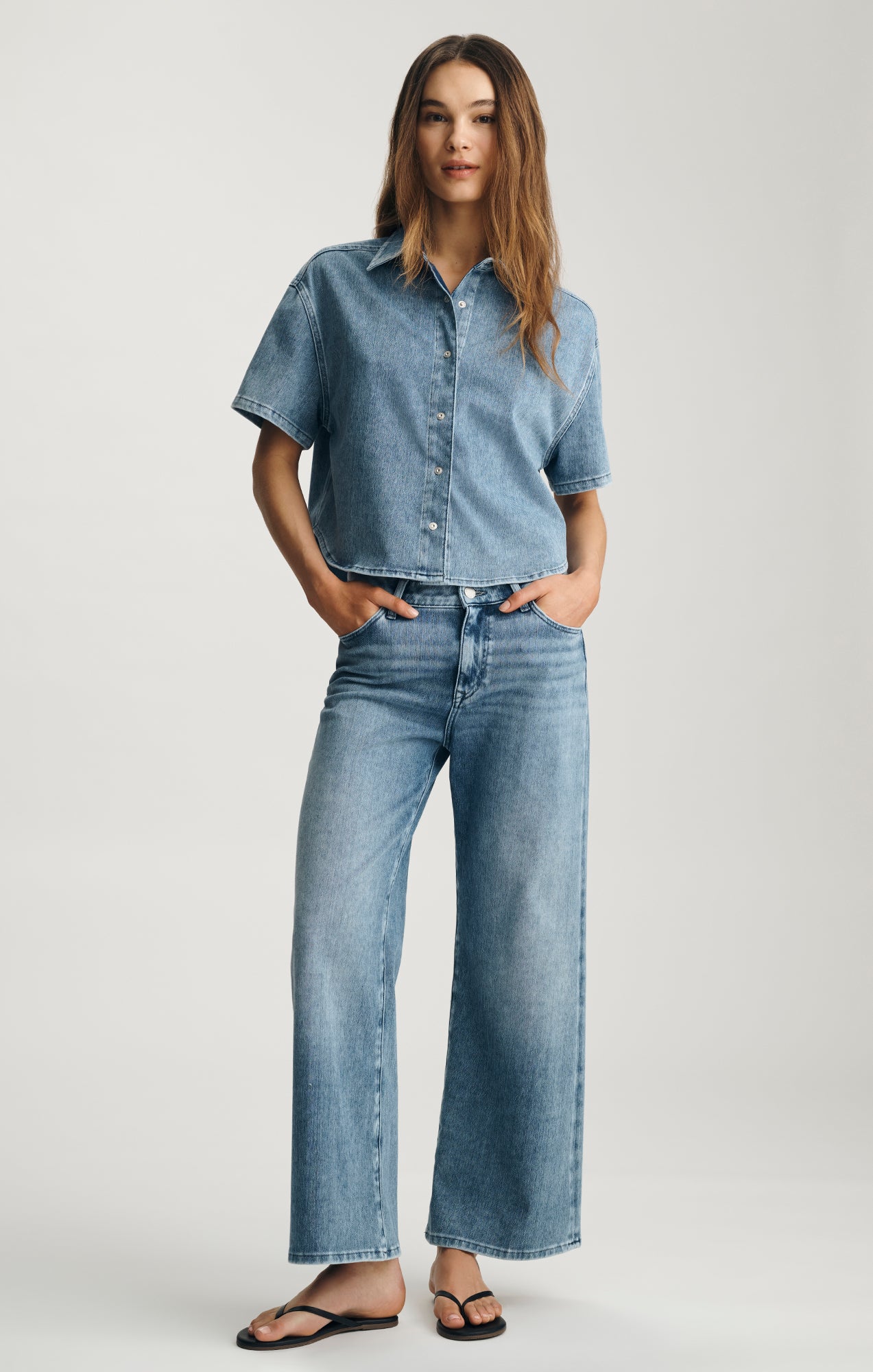 Mavi Women's Jessie Denim Shirt In Mid Move – Mavi Jeans