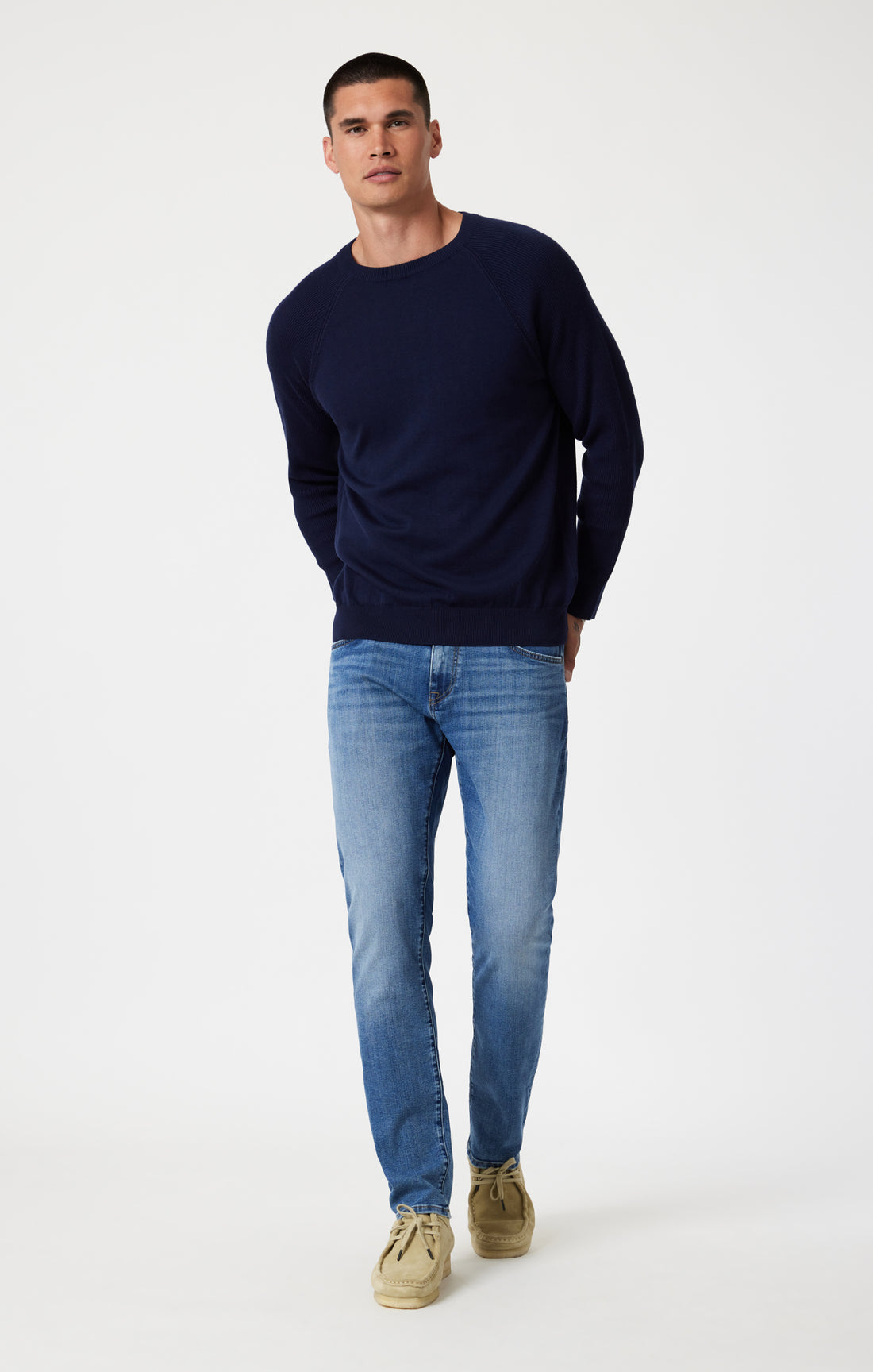 Mavi Men's Jake Slim Leg In Mid Brushed Nashville