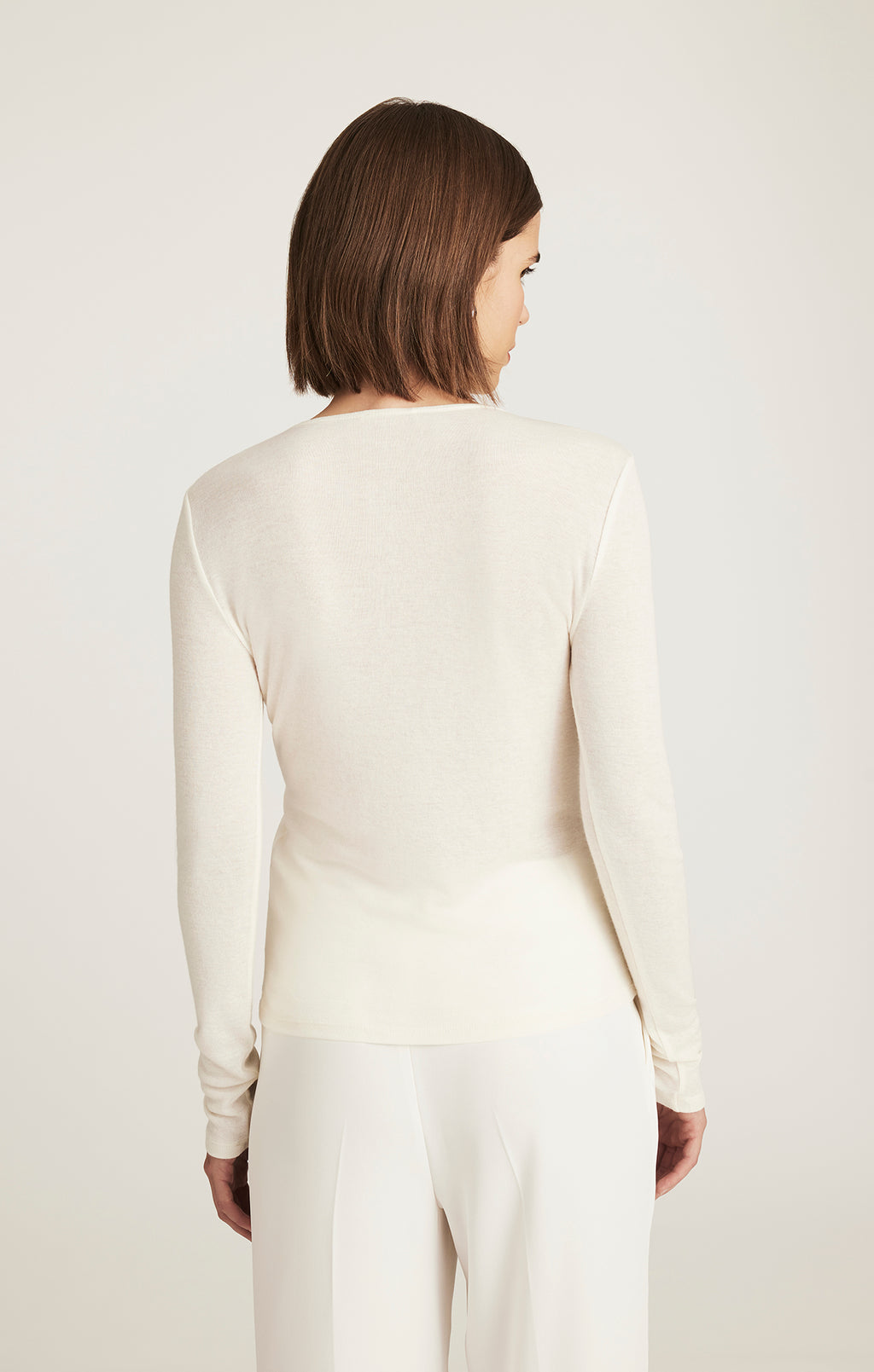EDITION LONG SLEEVE HENLEY T-SHIRT IN MARSHMALLOW