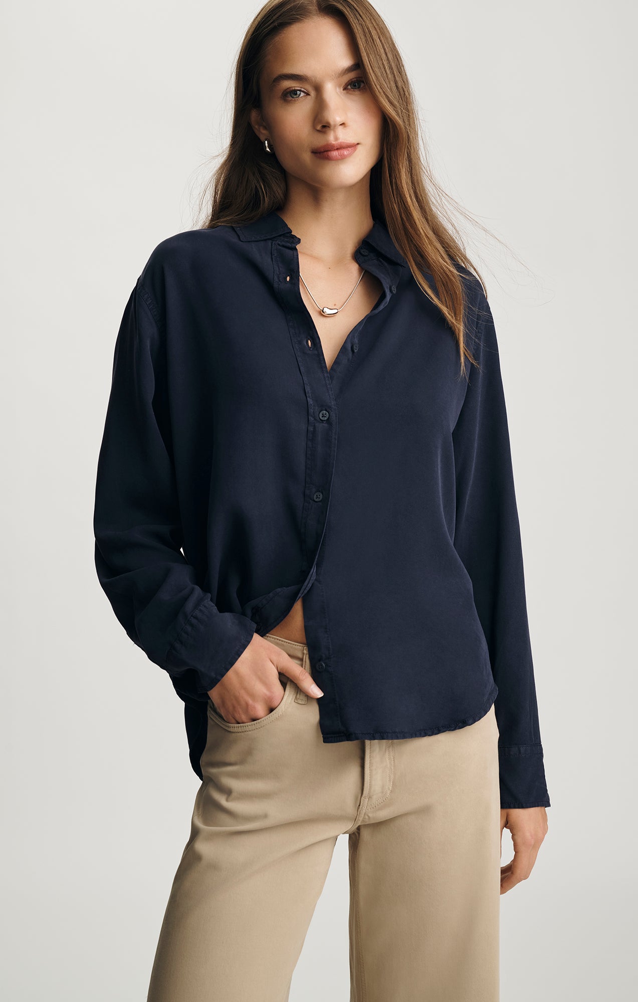 EDITION TENCEL™ BUTTON-UP SHIRT IN INKLING - Mavi Jeans