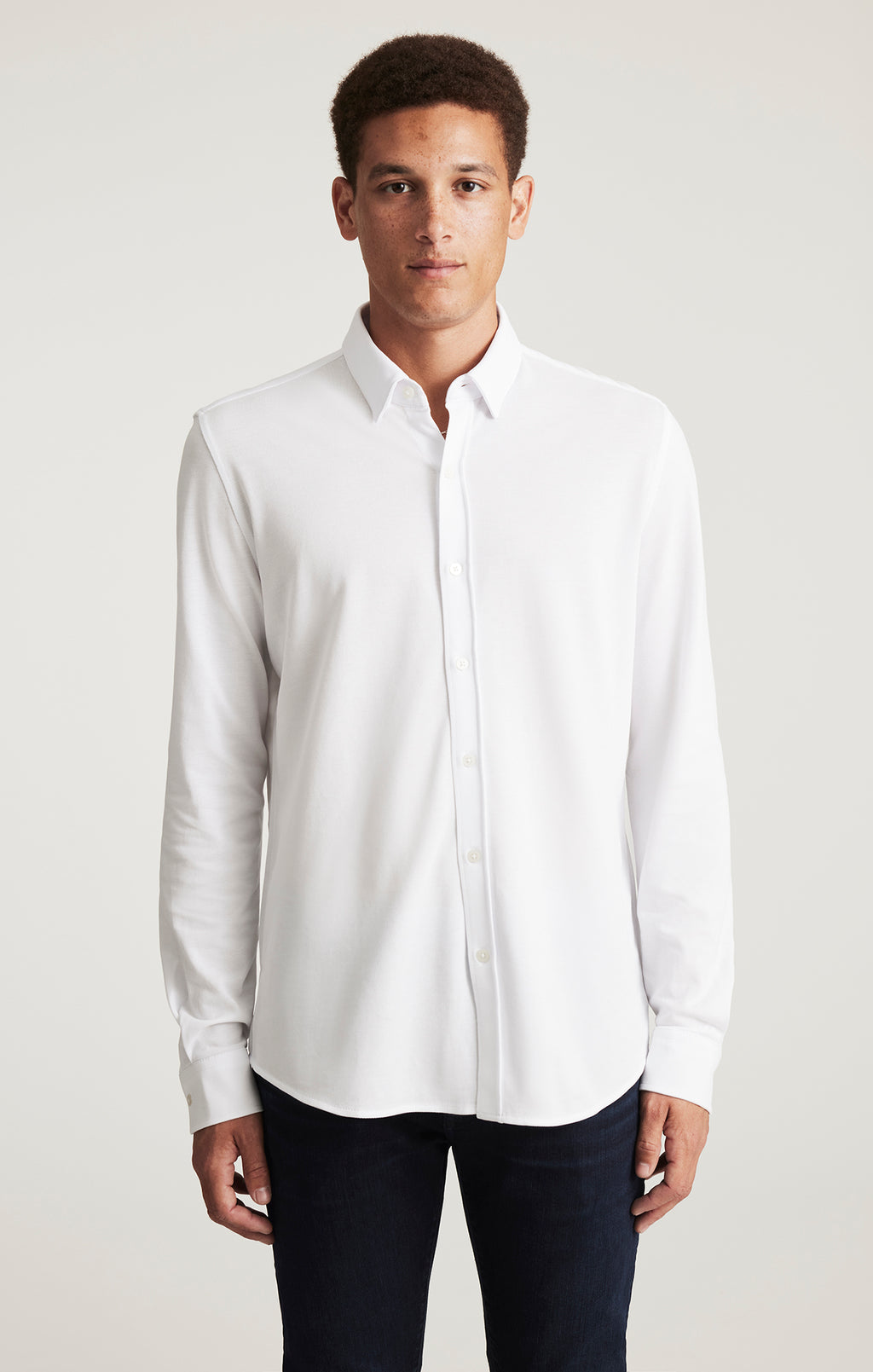 LONG SLEEVE BUTTON-UP SHIRT IN WHITE - Mavi Jeans