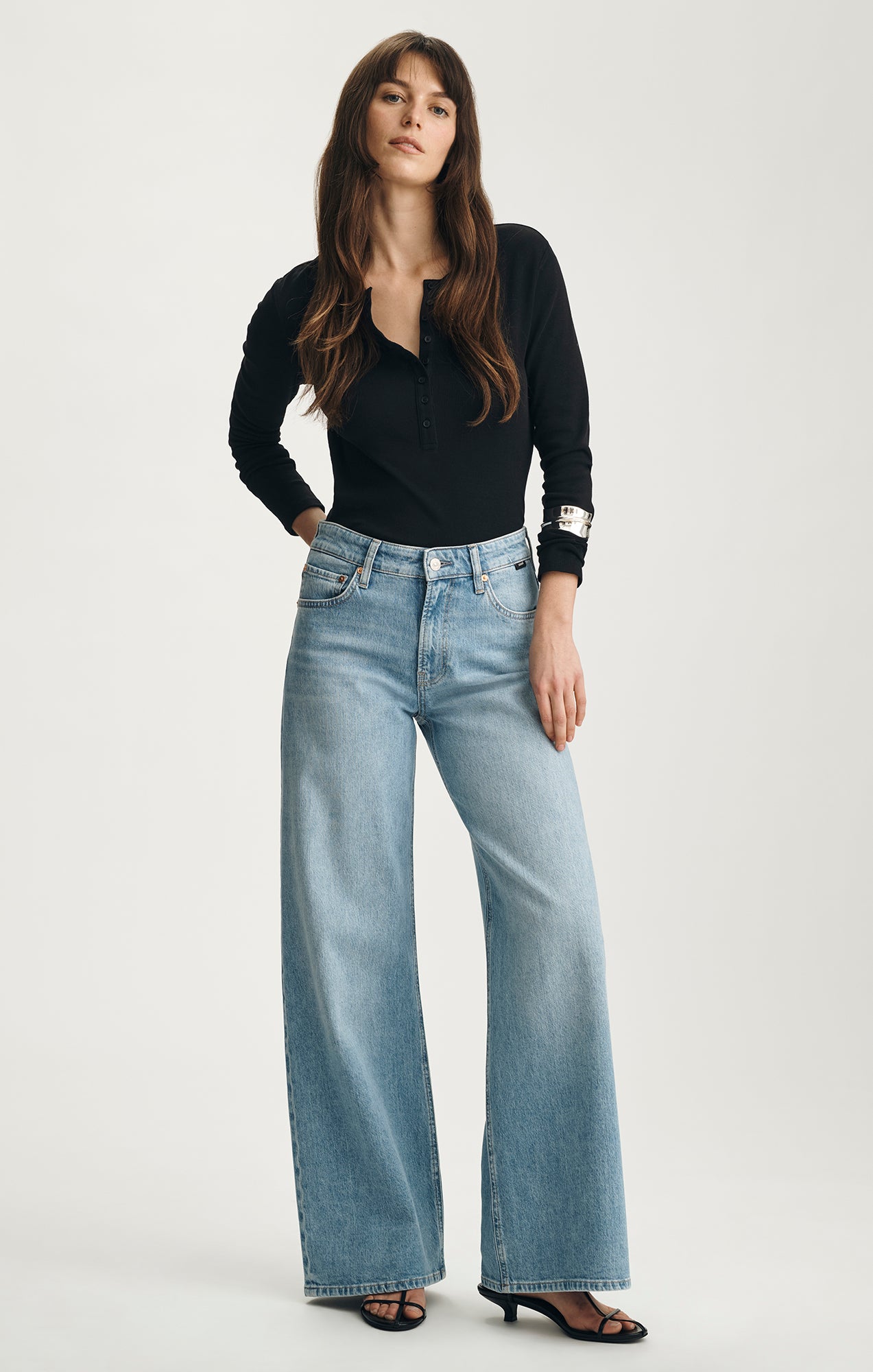 パンツ viavanda COLOR BLEACH WIDE DENIM PANTS Tf8LdL2NtabP6yj4PcF5DuiEKvrI6U