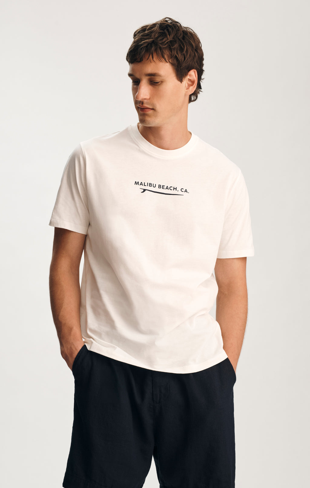 MALIBU GRAPHIC T-SHIRT IN ANTIQUE WHITE - Mavi Jeans