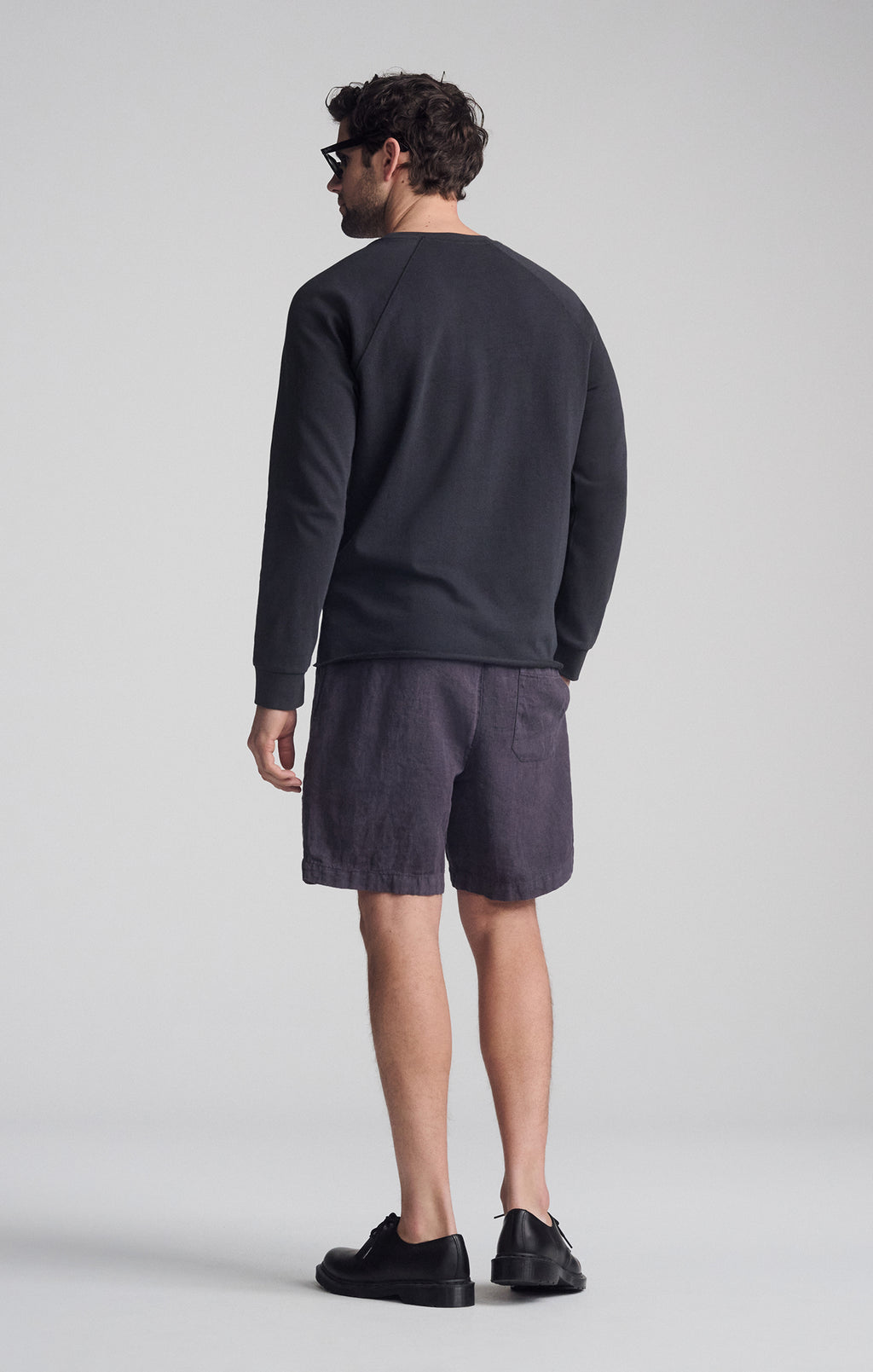JERSEY LONG SLEEVE T-SHIRT IN PIRATE BLACK - Mavi Jeans