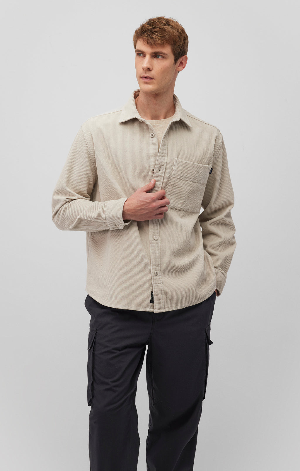 CORDUROY BUTTON-UP SHIRT IN MOONSTRUCK - Mavi Jeans