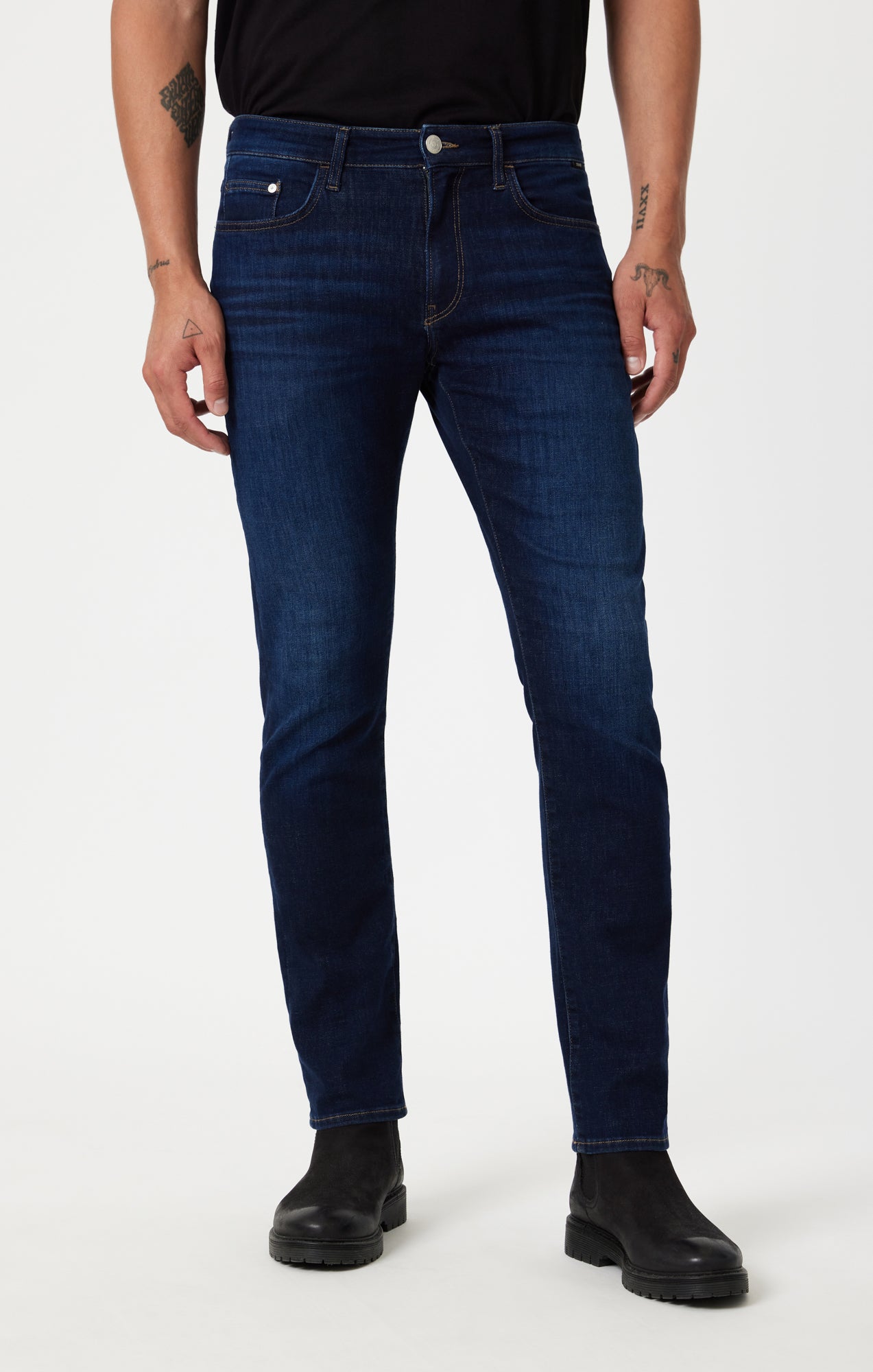 MARCUS SLIM STRAIGHT IN RINSE BRUSHED FEATHER BLUE - Mavi Jeans