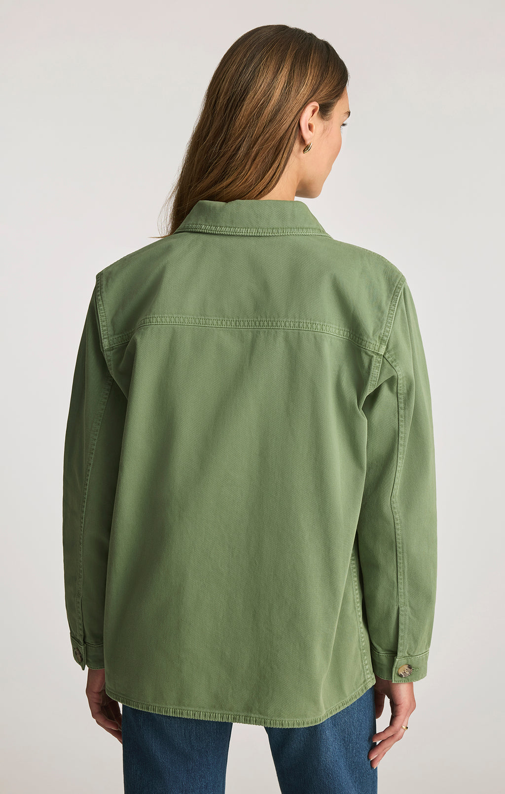 UTILITY OVERSHIRT IN BRONZE GREEN - Mavi Jeans