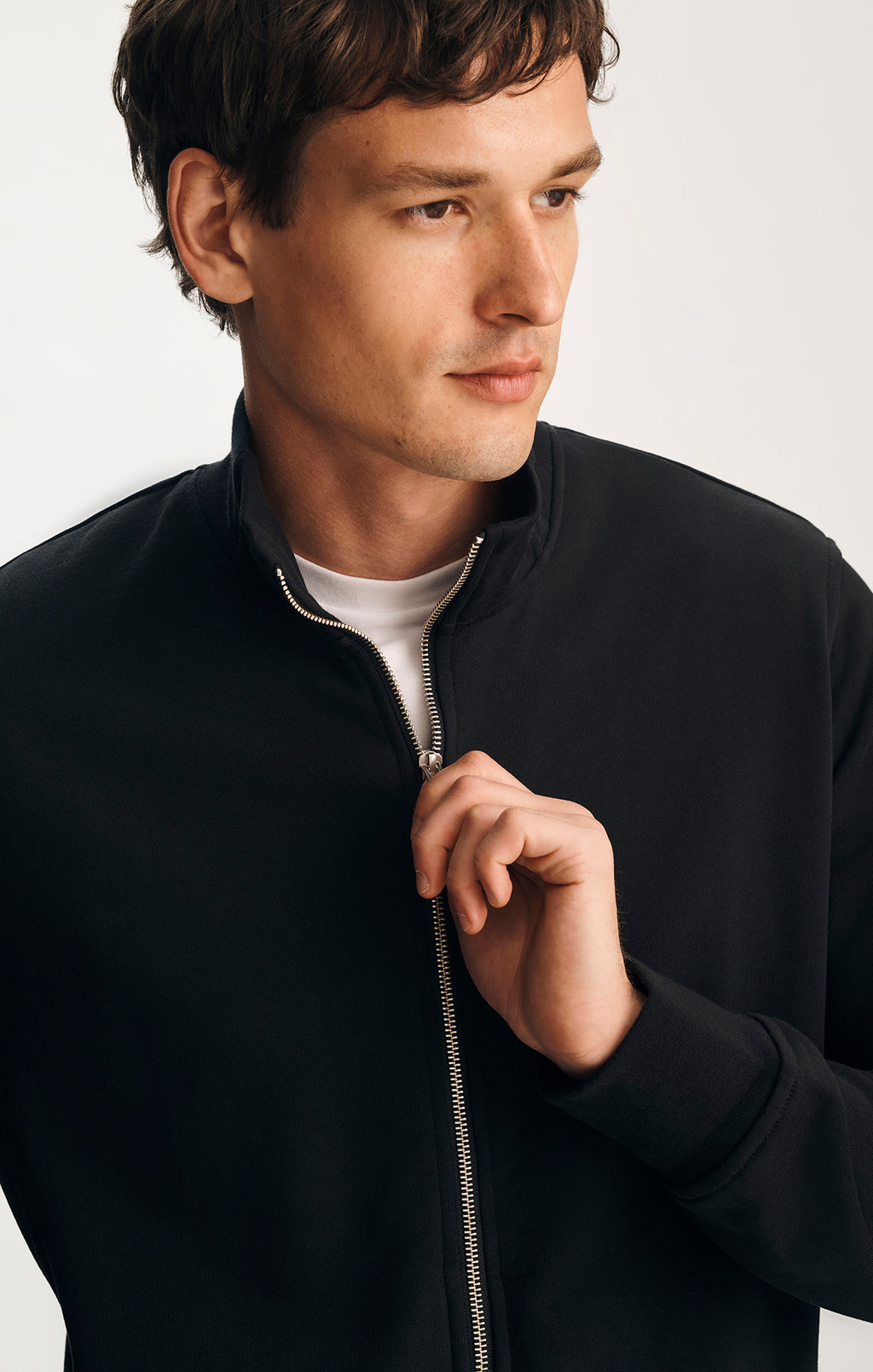 FULL ZIP SWEATSHIRT IN BLACK - Mavi Jeans