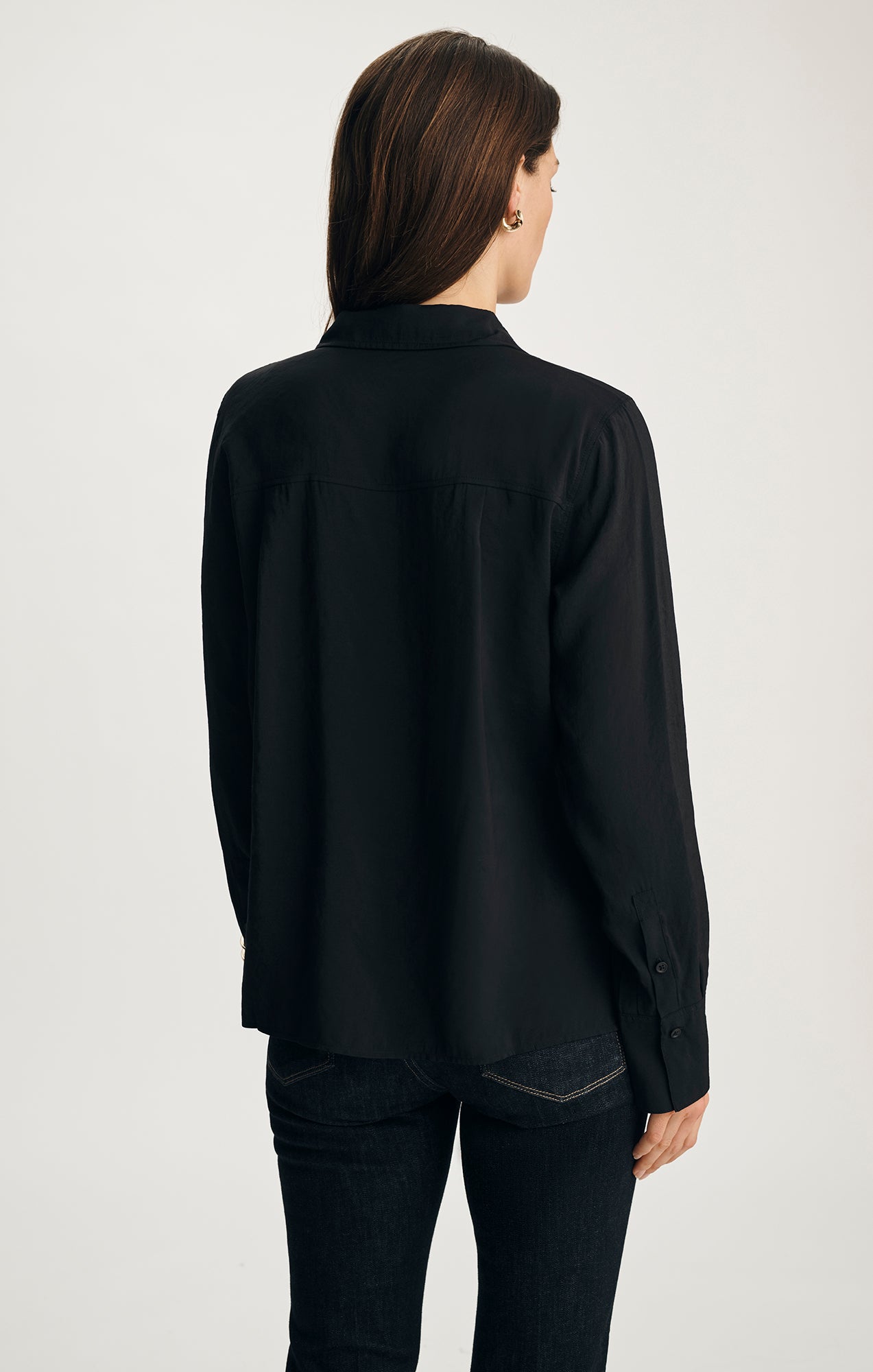 Mavi Women's Luxe Touch Tencel™ Button-Up Shirt In Black – Mavi Jeans