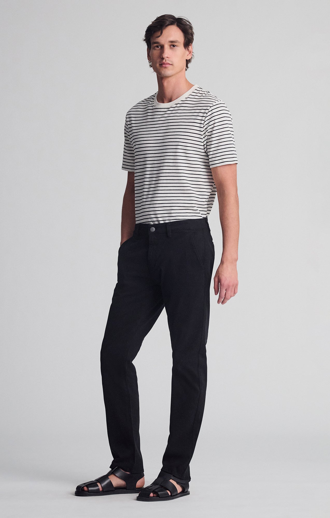 Mavi Men's Milton Slim Straight Chino In Black Casual Twill – Mavi
