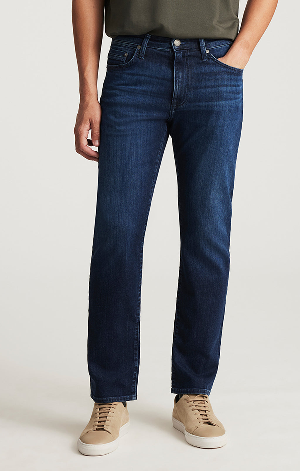 ZACH STRAIGHT LEG IN DARK BRUSHED WILLIAMSBURG - Mavi Jeans