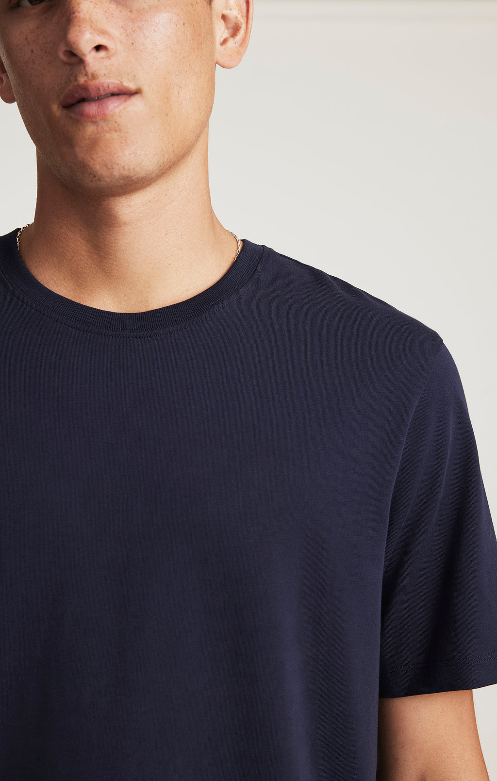 SHORT SLEEVE CREW NECK T-SHIRT IN BARITONE BLUE - Mavi Jeans