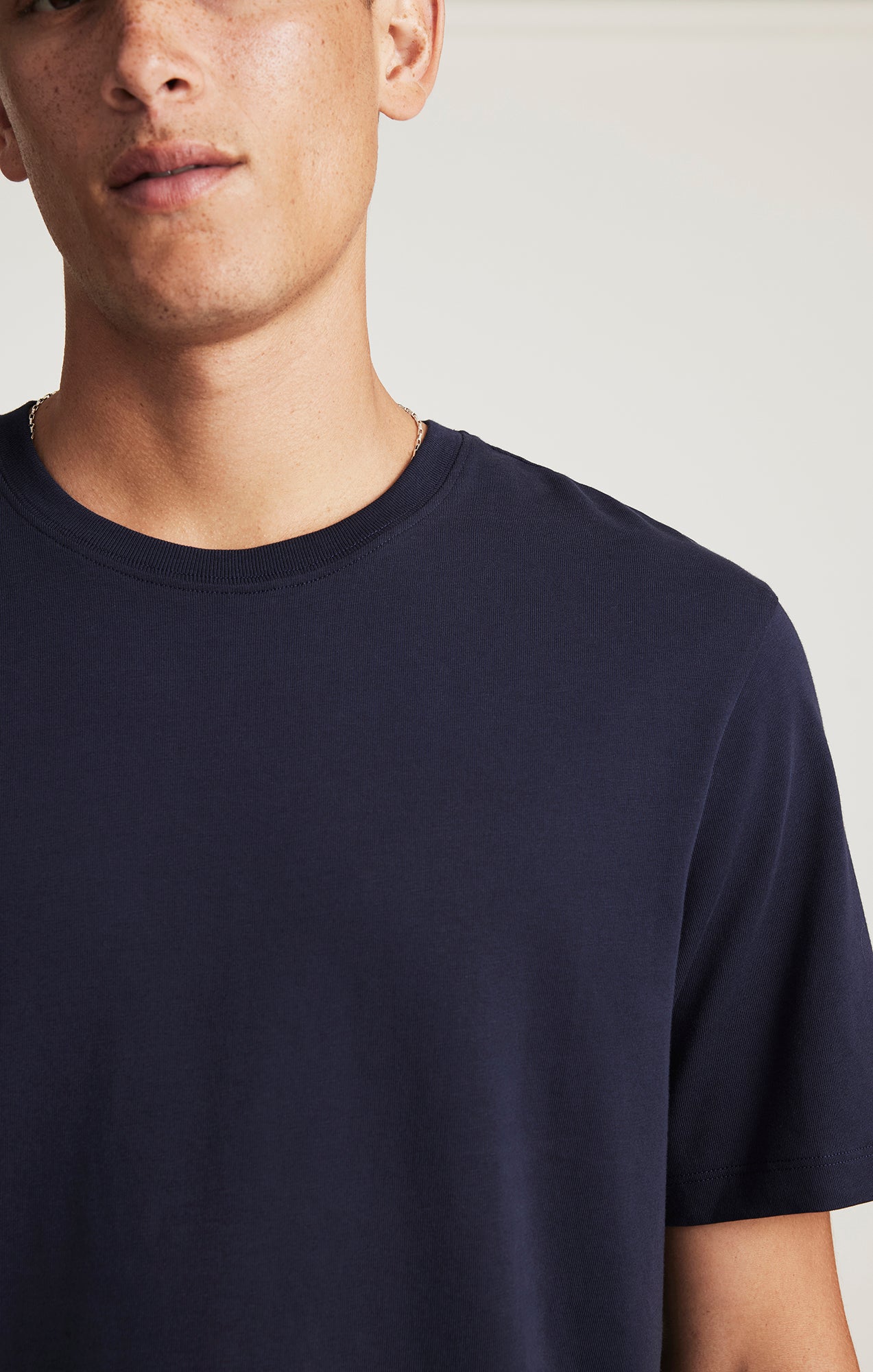 SHORT SLEEVE CREW NECK T-SHIRT IN BARITONE BLUE - Mavi Jeans