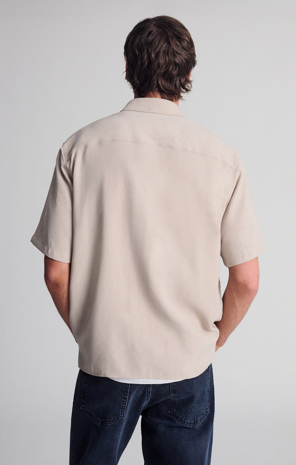 POCKET SHORT SLEEVE SHIRT IN PURE CASHMERE - Mavi Jeans