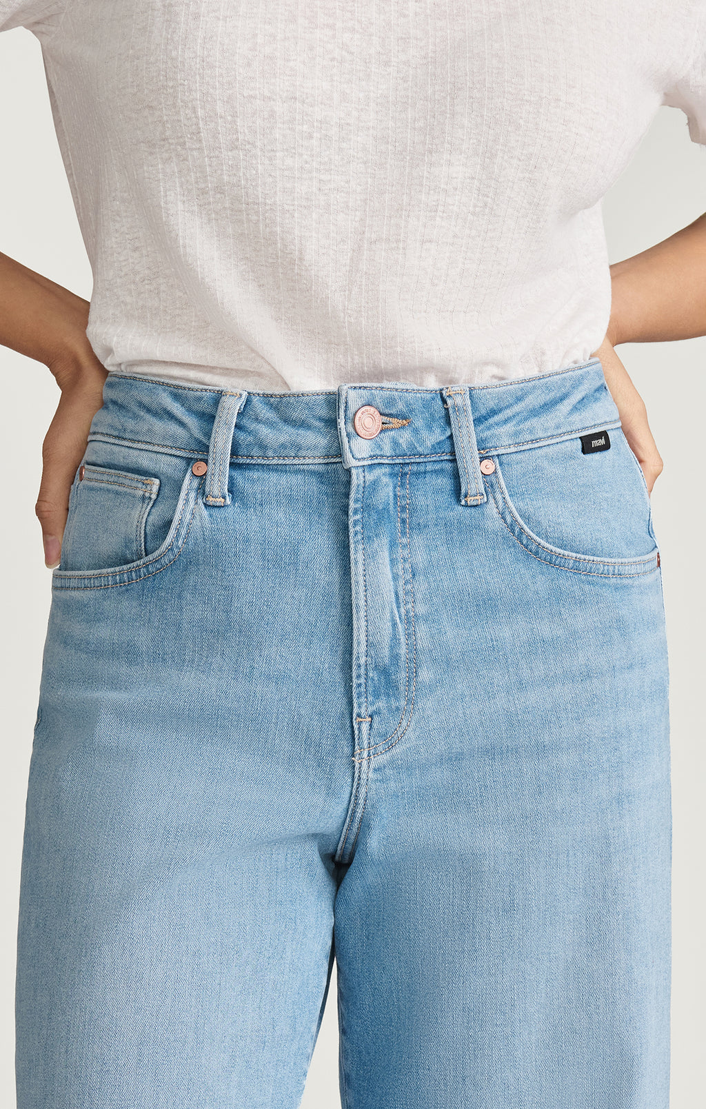 PALOMA CROPPED WIDE LEG IN LIGHT BRUSHED FLEX BLUE - Mavi Jeans