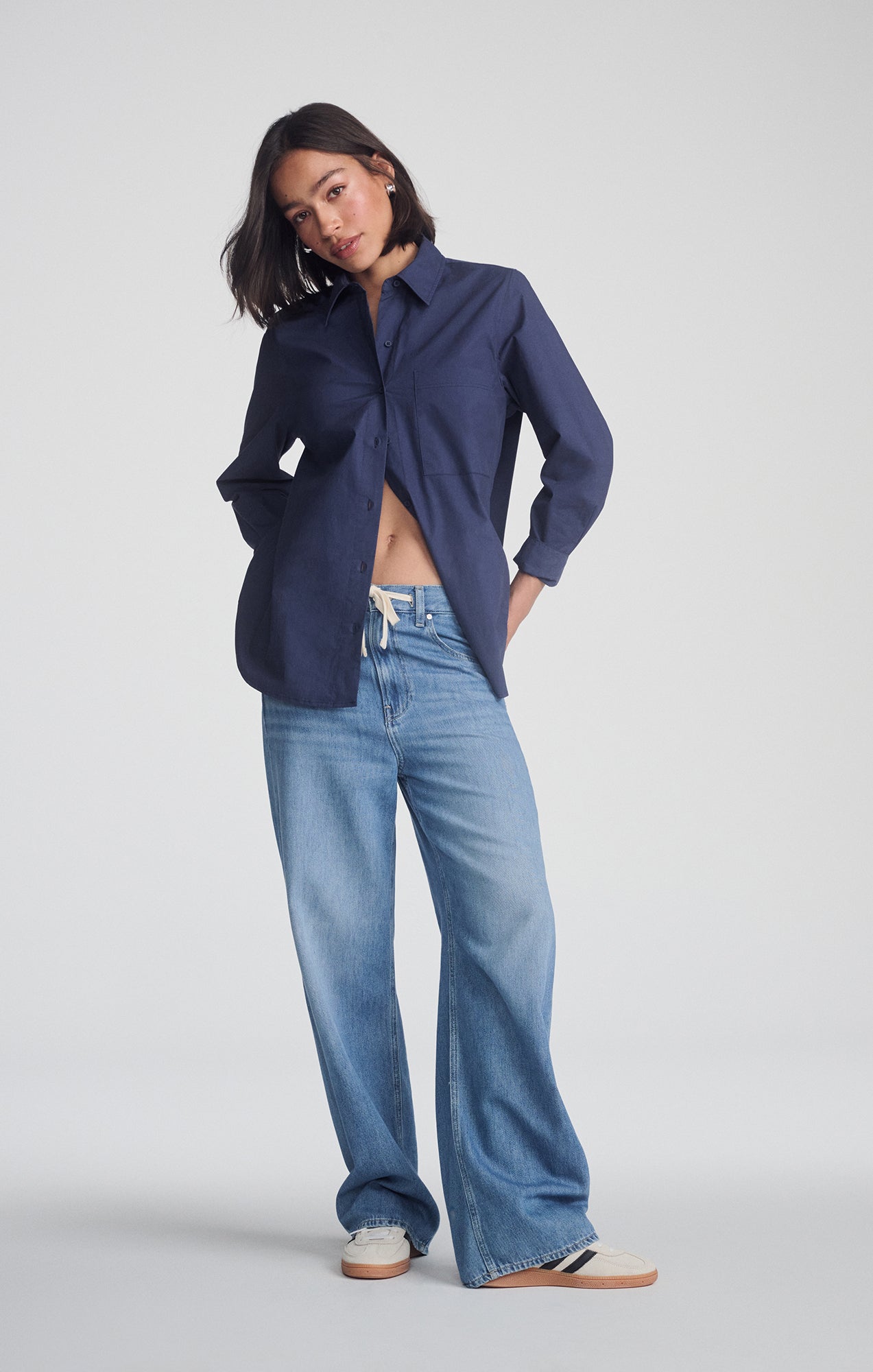 LONG SLEEVE BUTTON-UP SHIRT IN NAVAL ACADEMY - Mavi Jeans