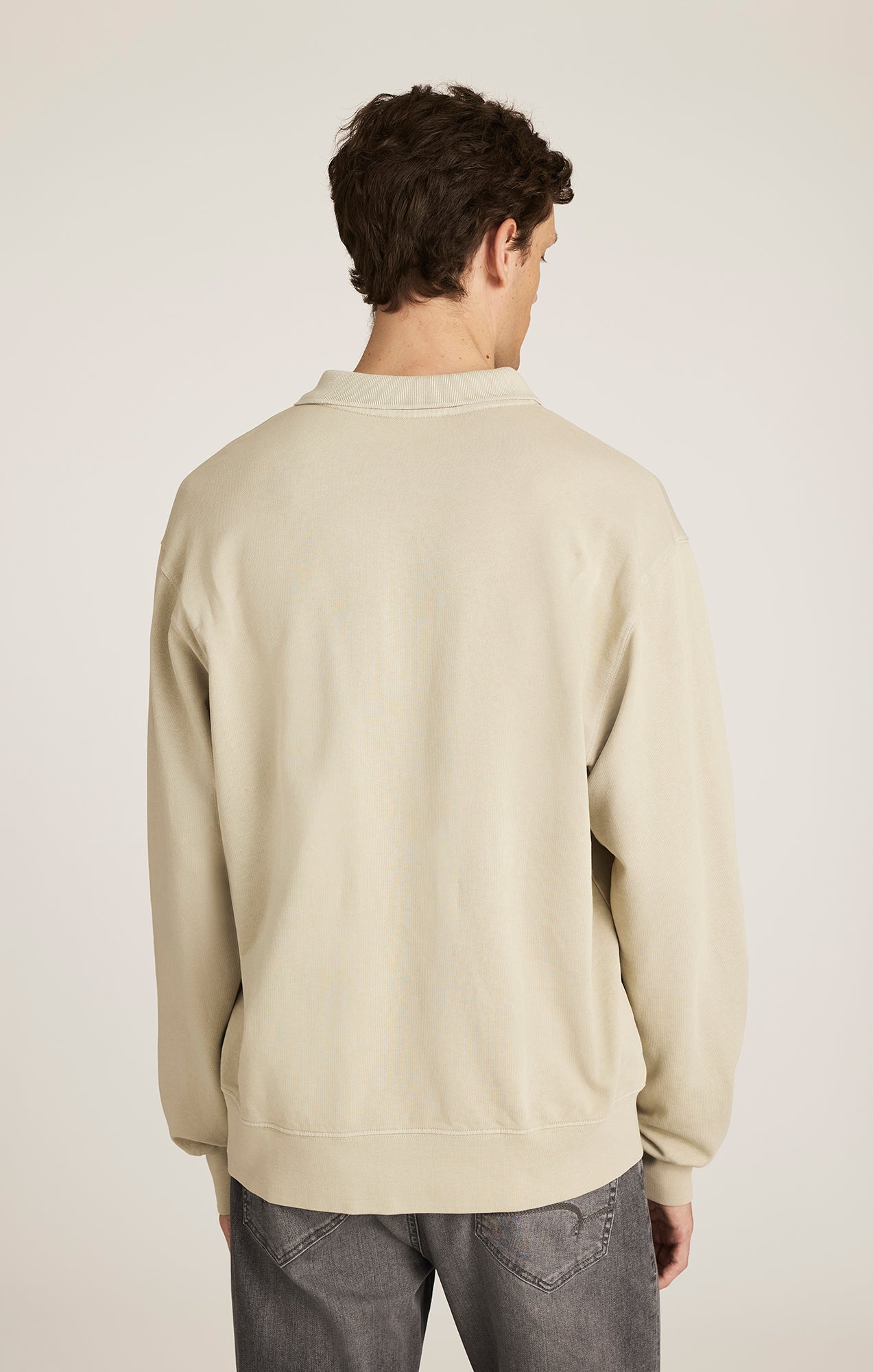 Mavi Men's Polo Sweatshirt In Abbey Stone – Mavi Jeans