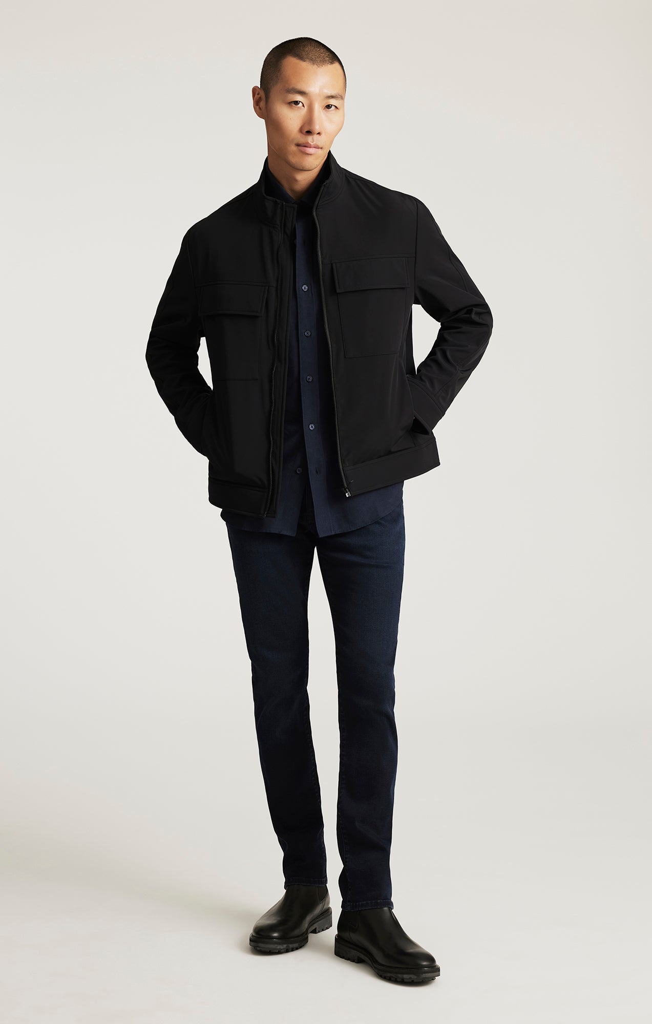 UTILITY JACKET IN JET BLACK - Mavi Jeans