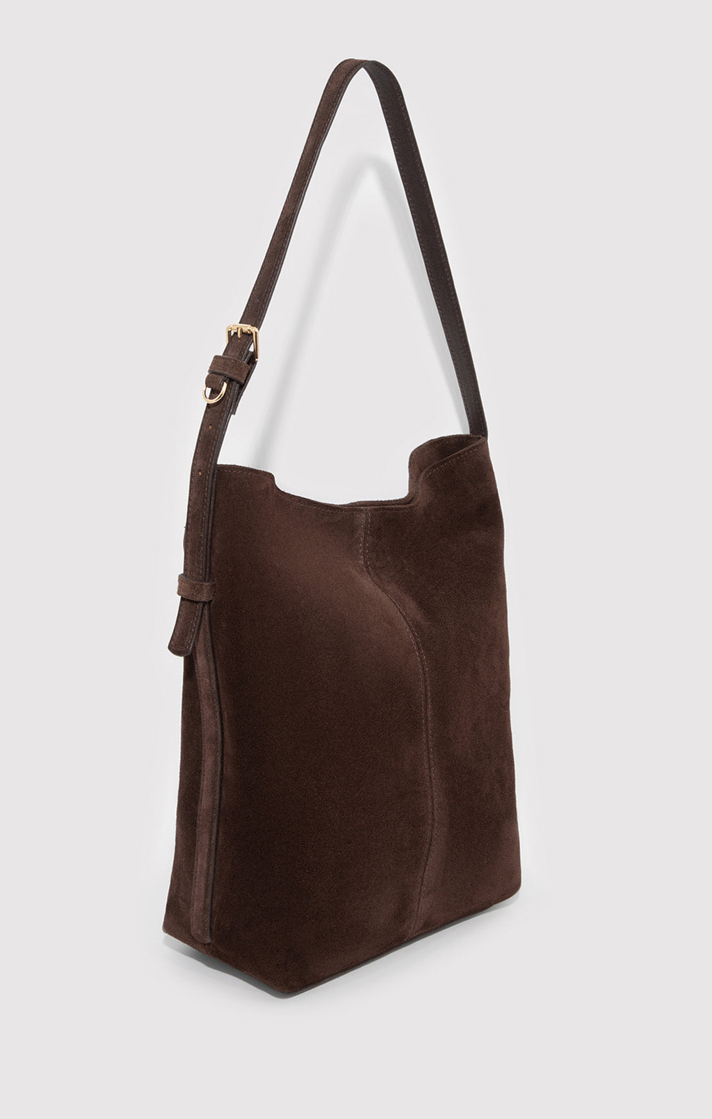 SUEDE BUCKET BAG IN TORTOISE SHELL