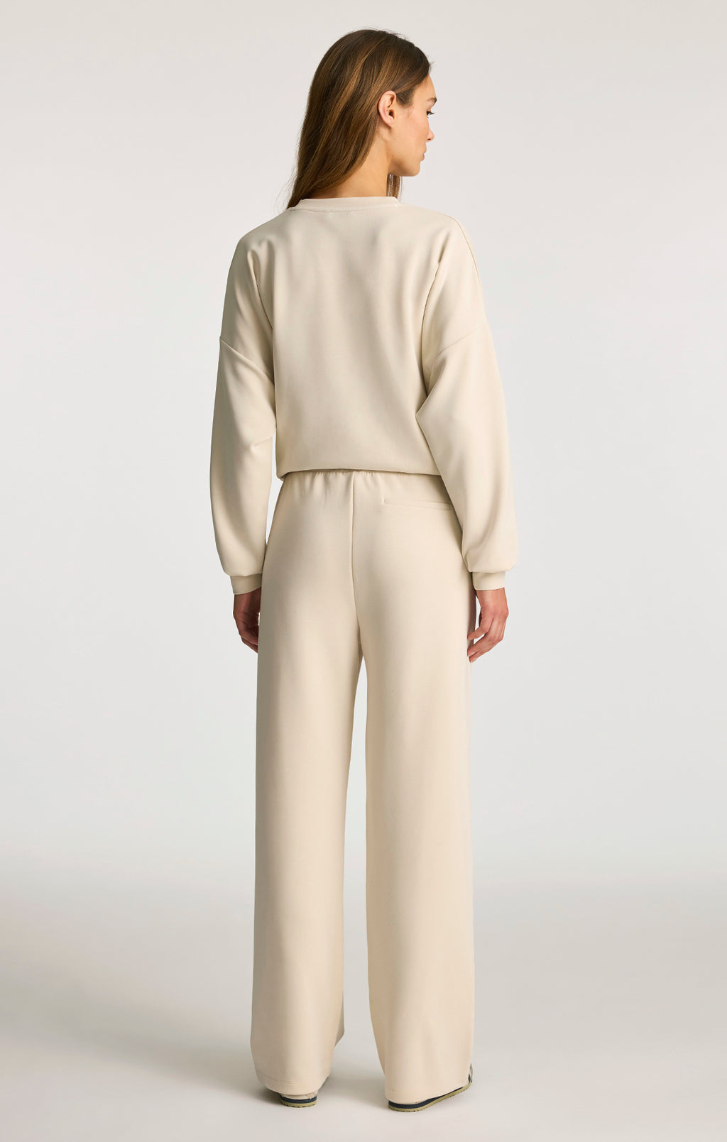 SPORTY LUXE TENCEL PANTS IN BONE WHITE - Mavi Jeans