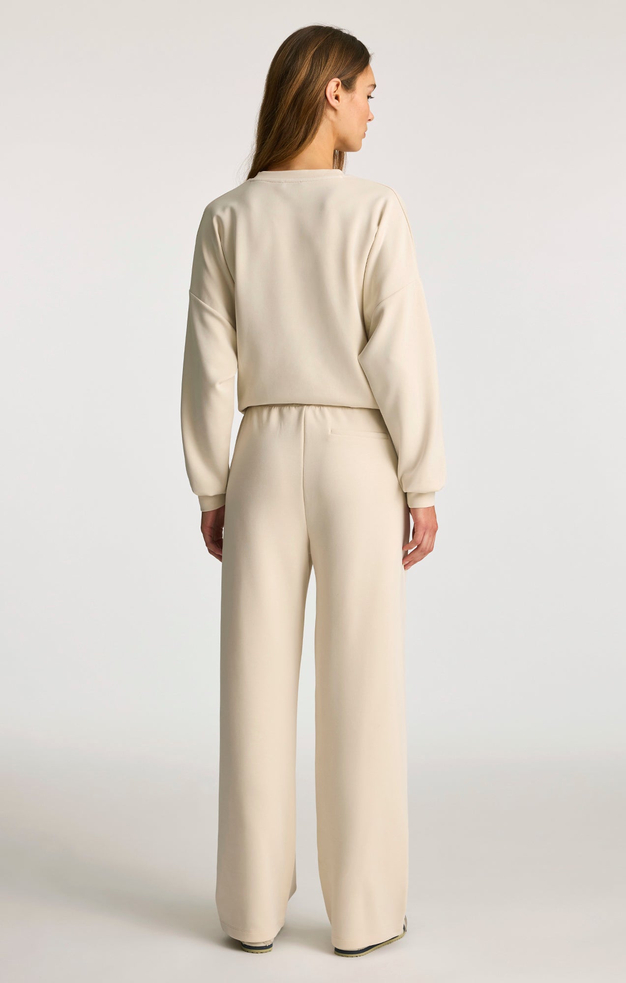 SPORTY LUXE TENCEL PANTS IN BONE WHITE - Mavi Jeans