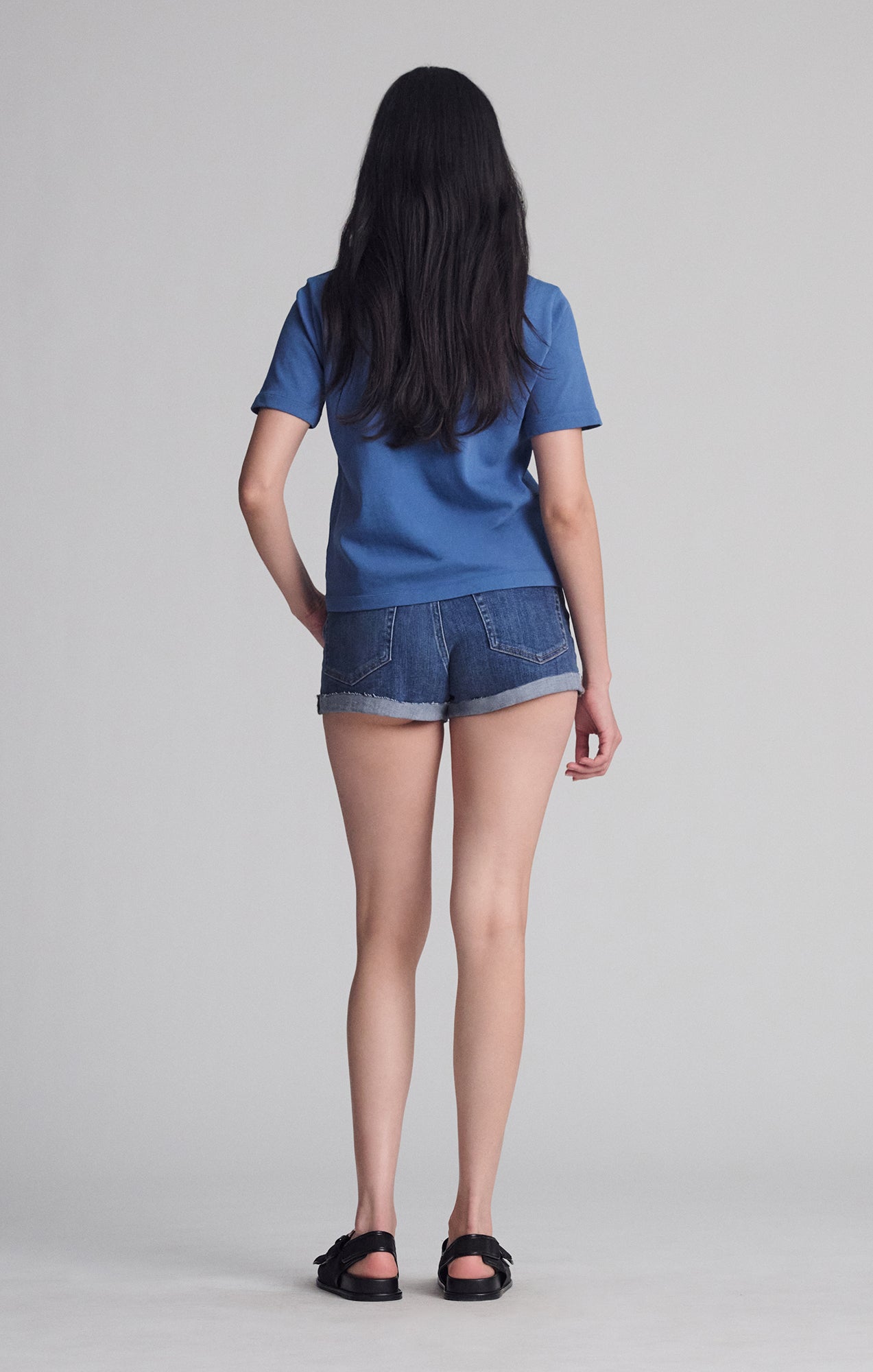 SHORT SLEEVE CREW NECK T-SHIRT IN HORIZON BLUE - Mavi Jeans